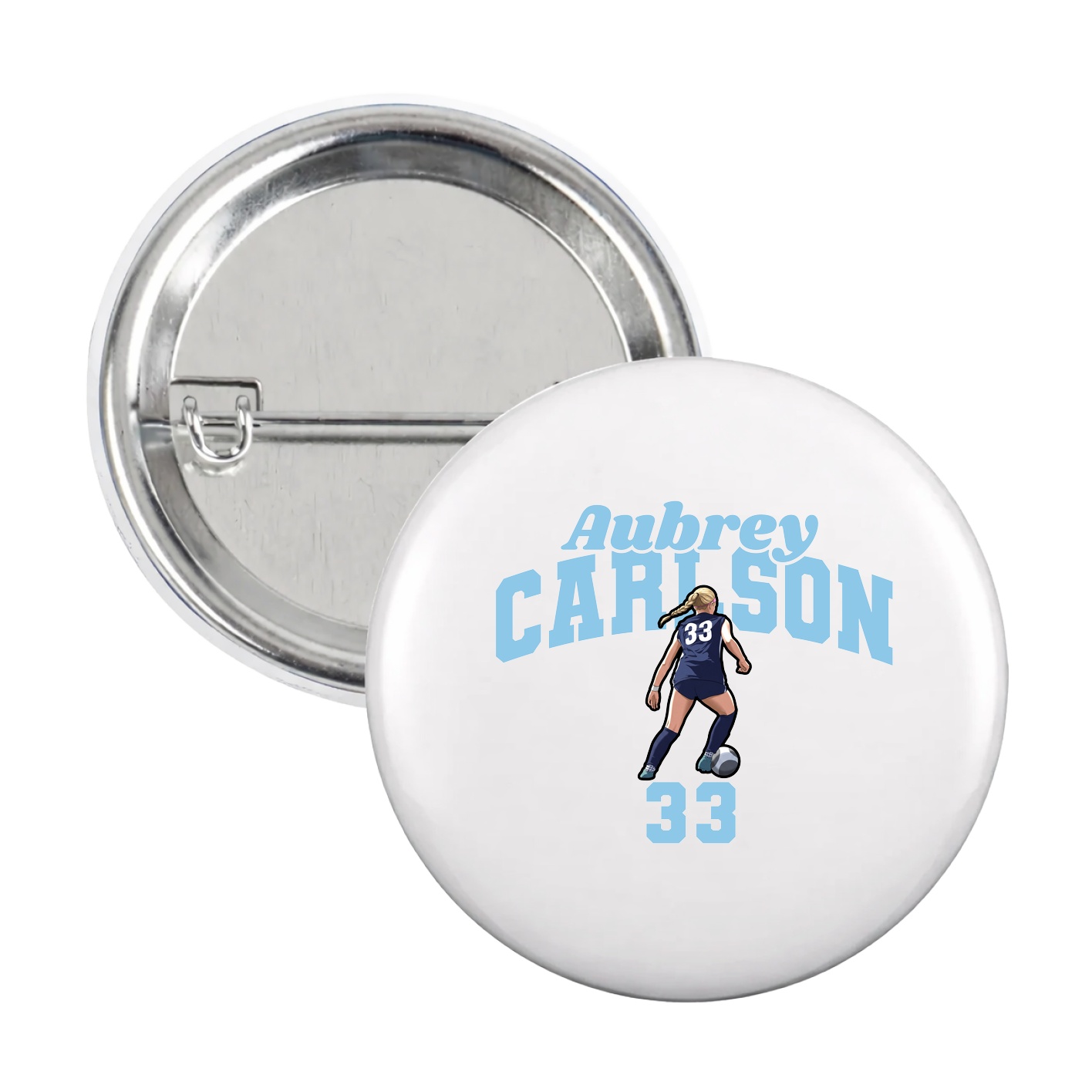 Game Day Button — Signature Arch in White