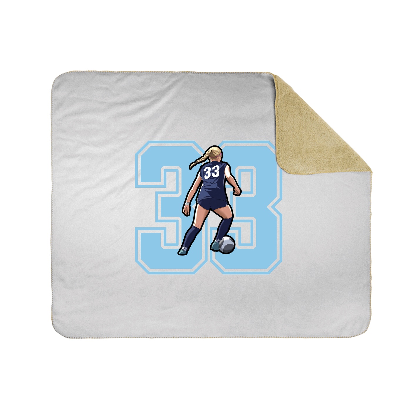 Throw Blanket — Number in White