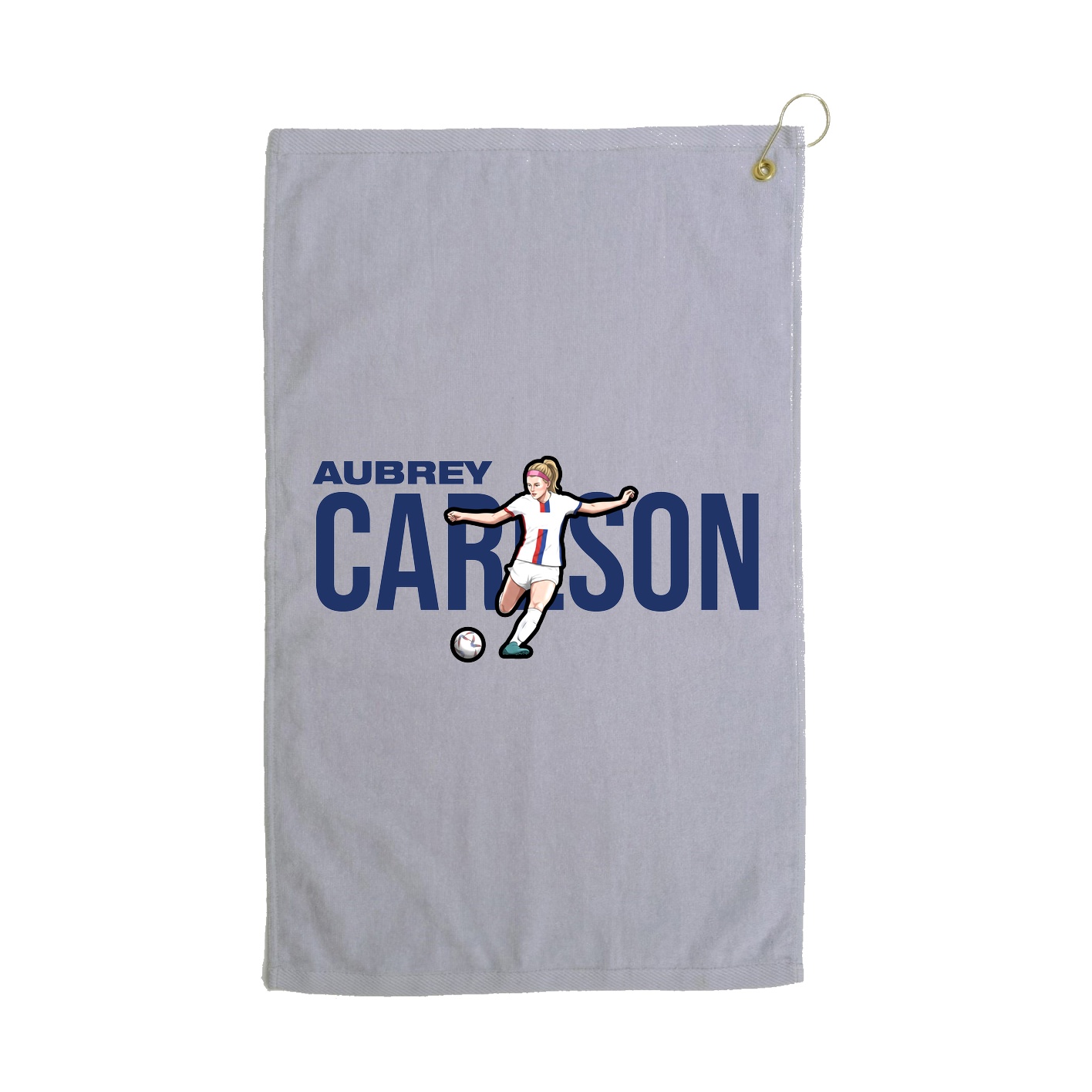 Golf Towel — Player Name in Grey