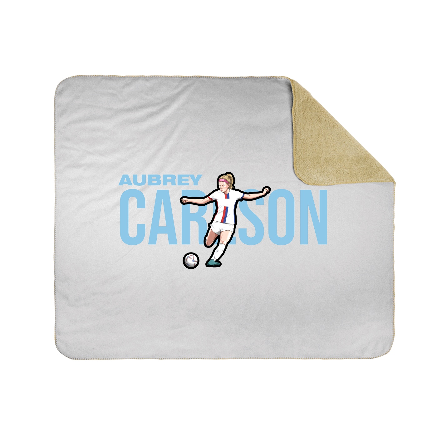 Throw Blanket — Player Name in White