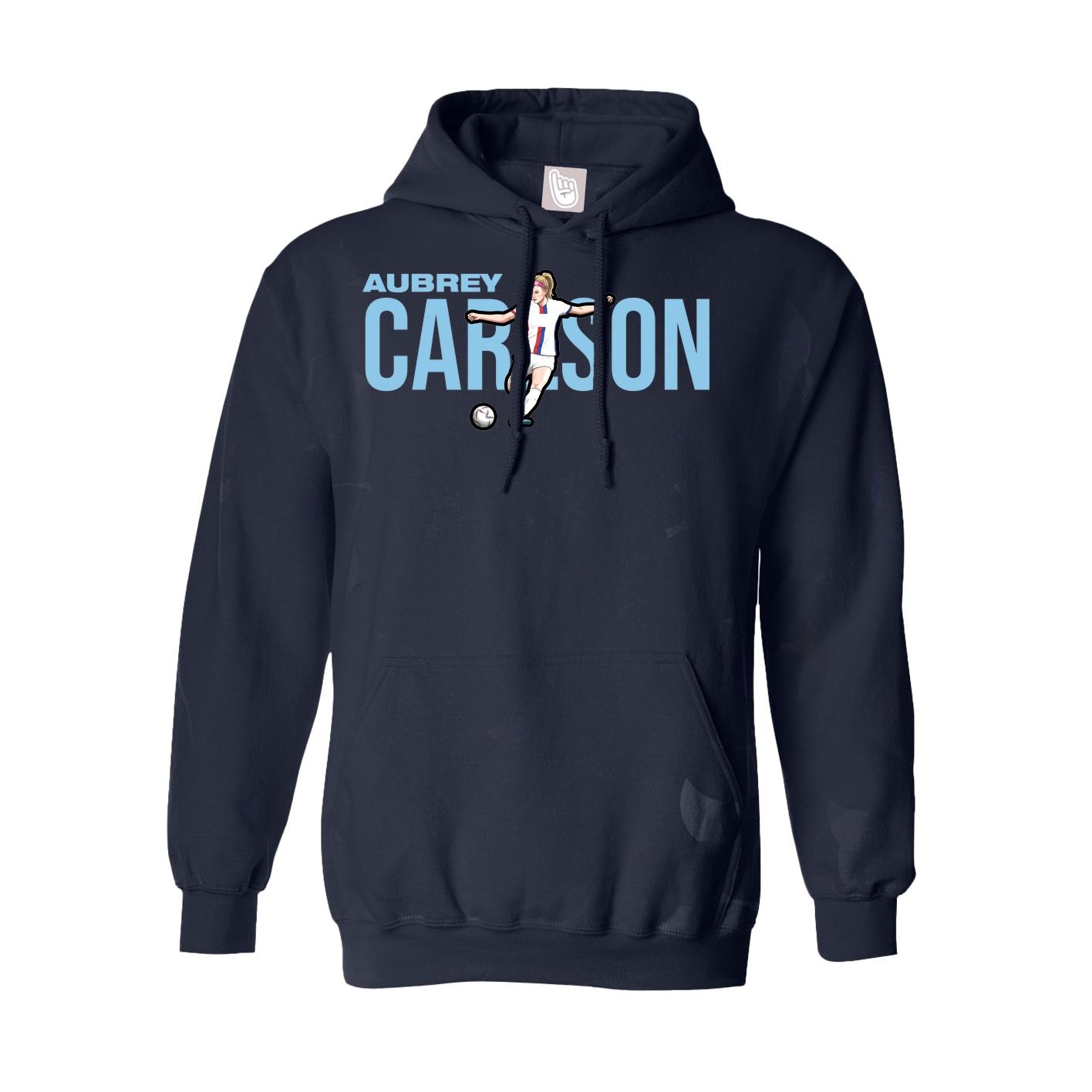 Youth Hoodie — Player Name in Navy