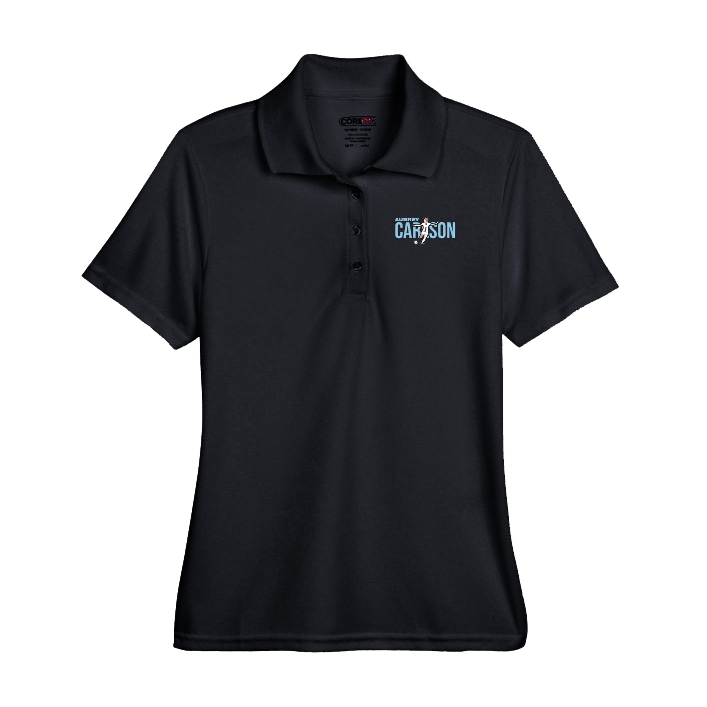 Performance Polo — Player Name in Black