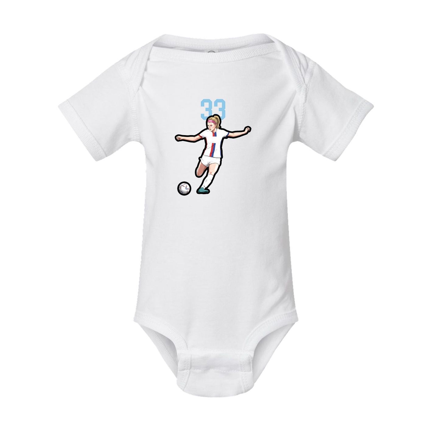 Baby Onesie — Number Top in White