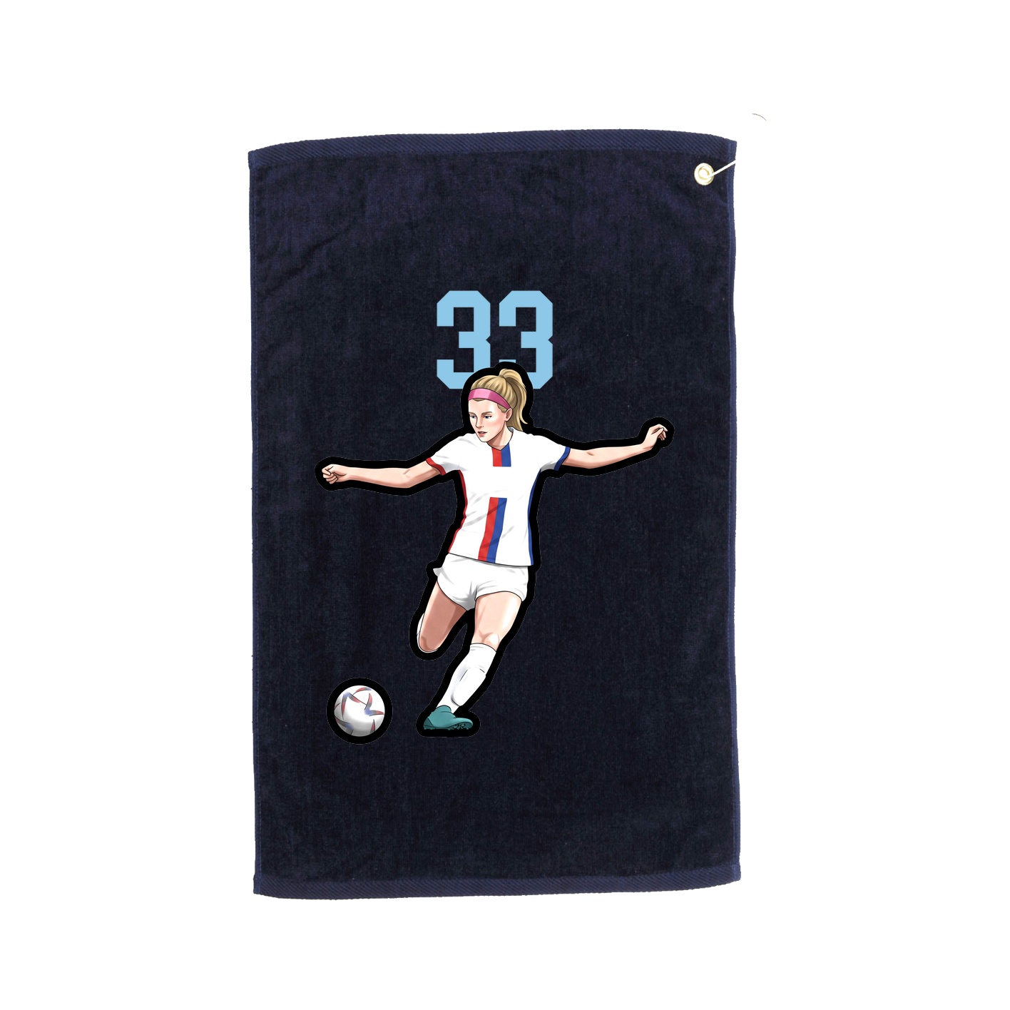 Golf Towel — Number Top in Navy