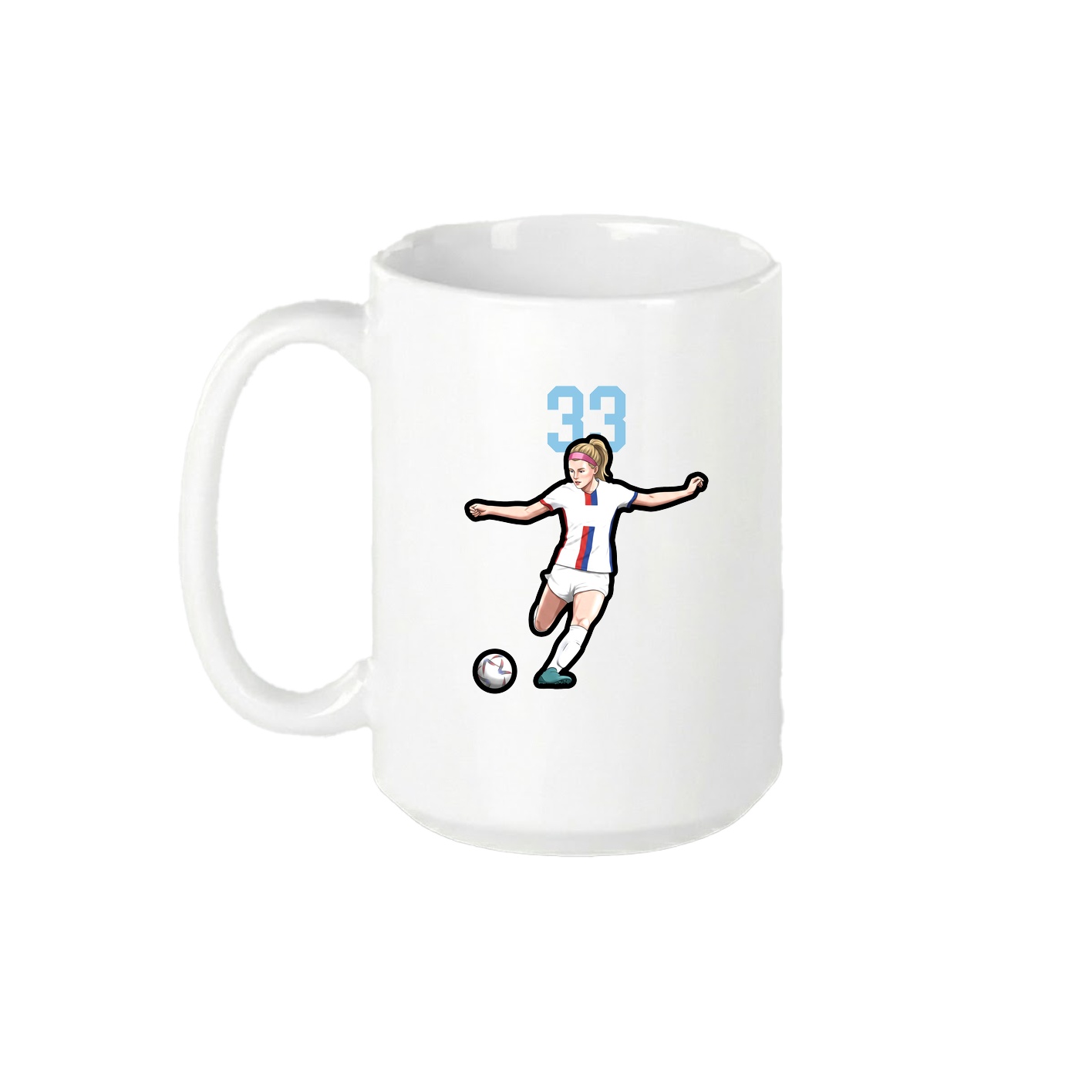 15oz Coffee Mug — Number Top in White