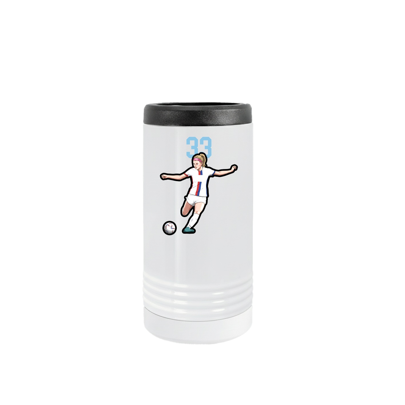 Slim Beverage Holder — Number Top in White