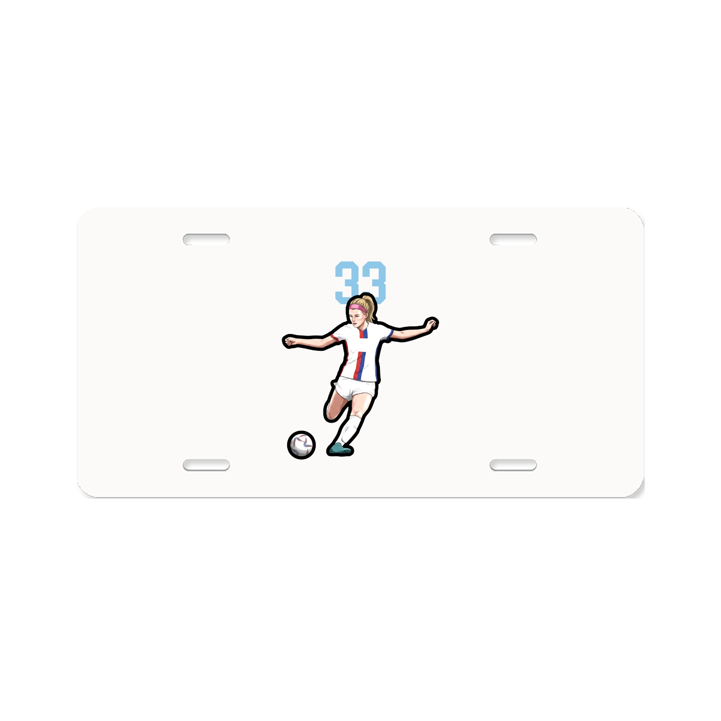 License Plate — Number Top in Classic