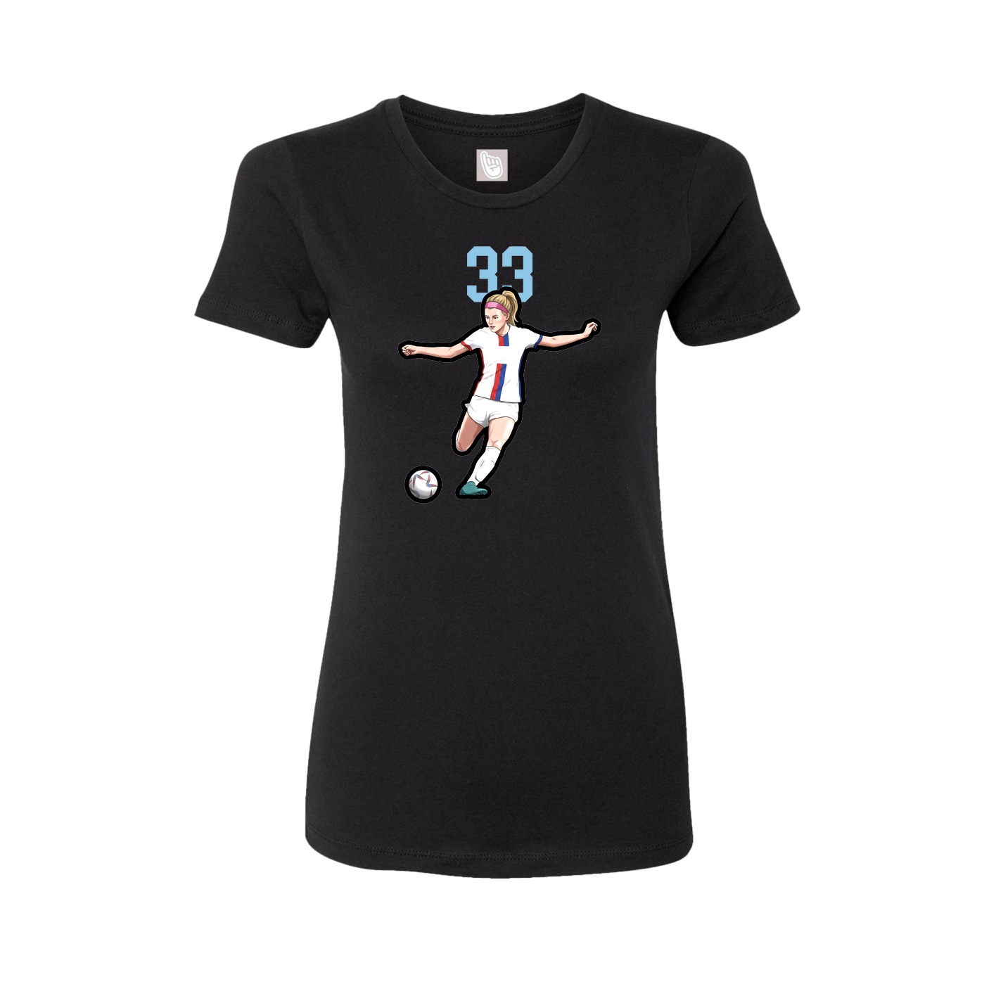 Womens Tee — Number Top in Black