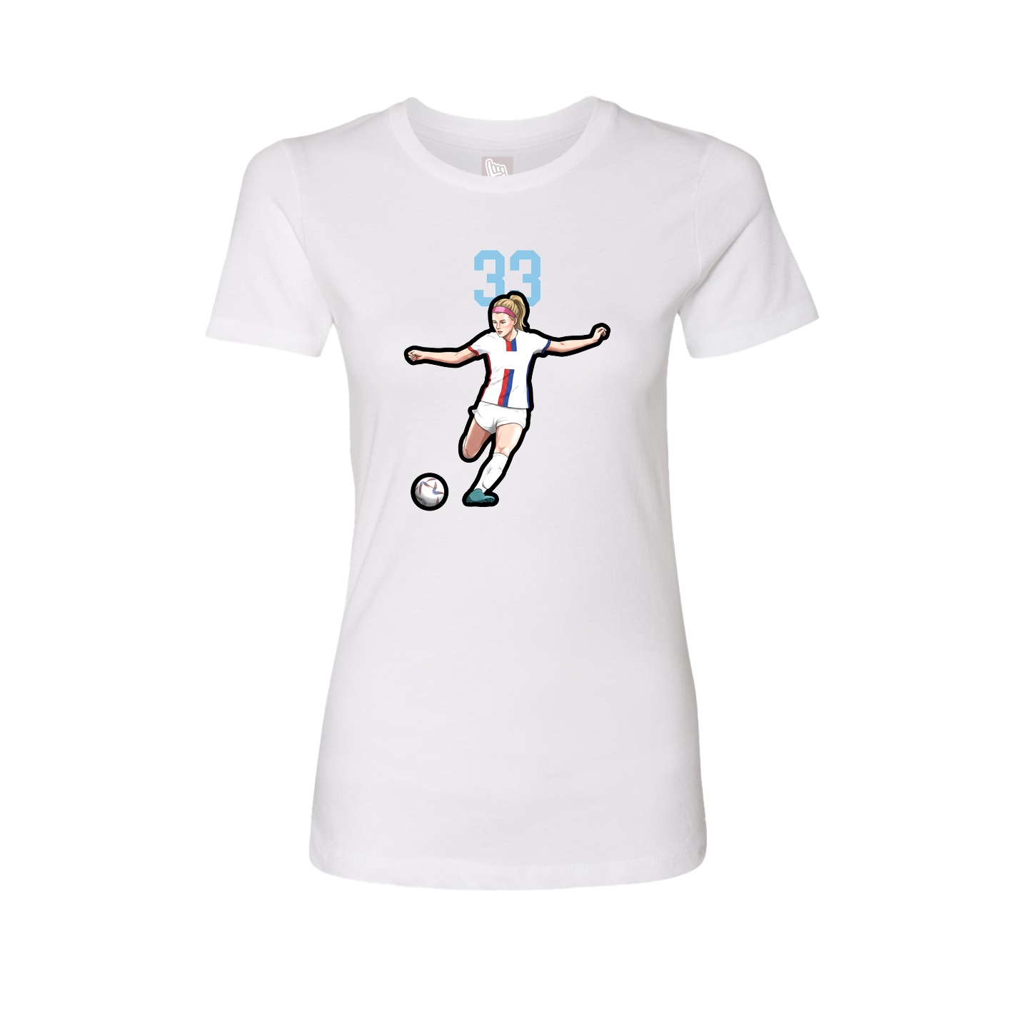 Womens Tee — Number Top in White