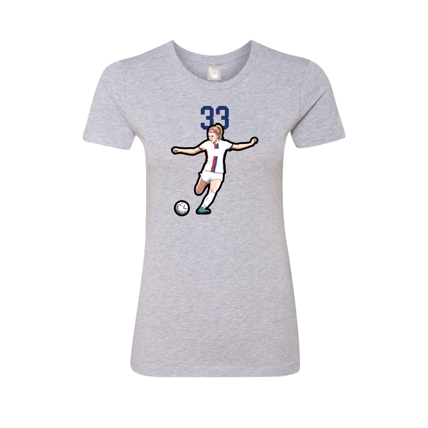 Womens Tee — Number Top in Grey