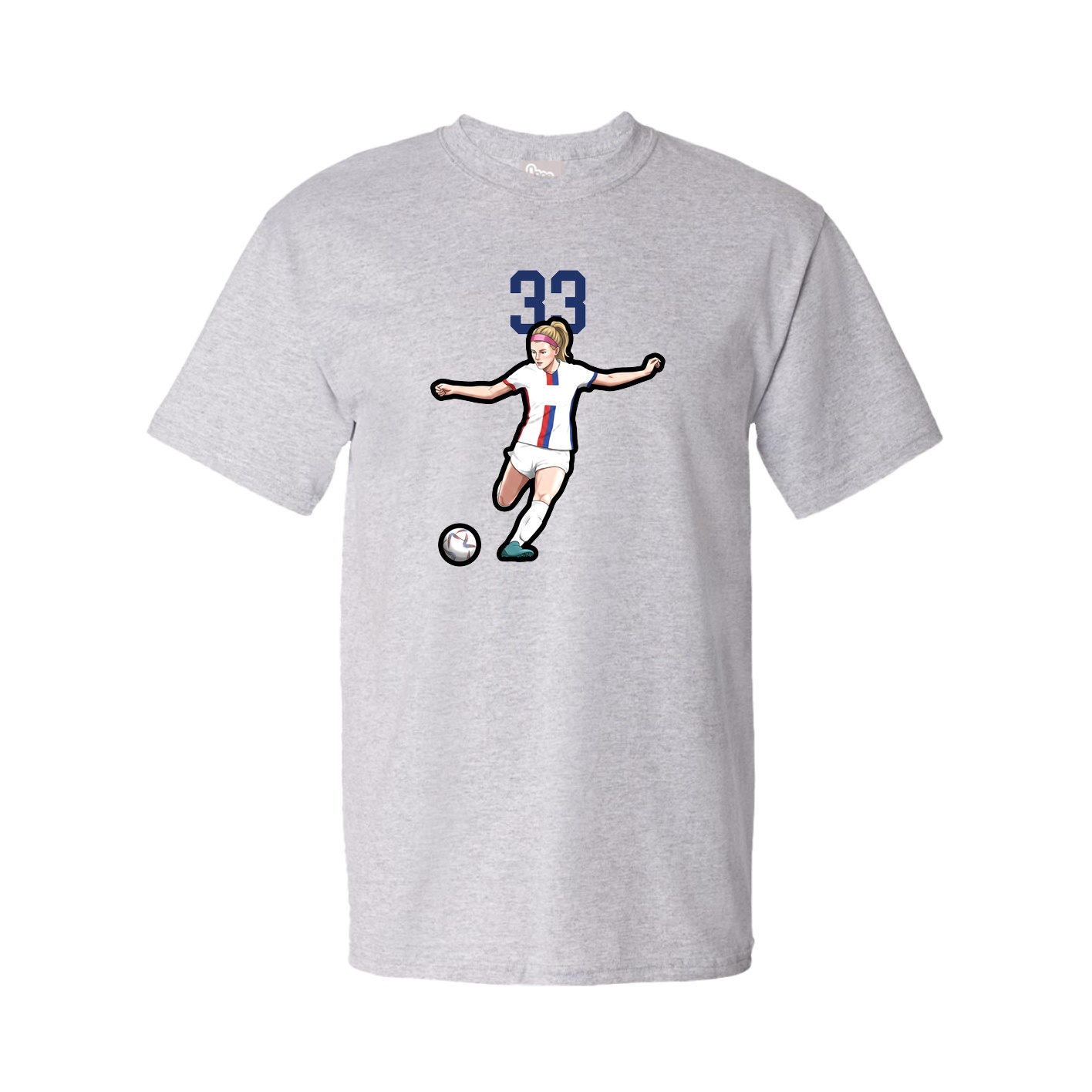 Youth Tee — Number Top in Grey
