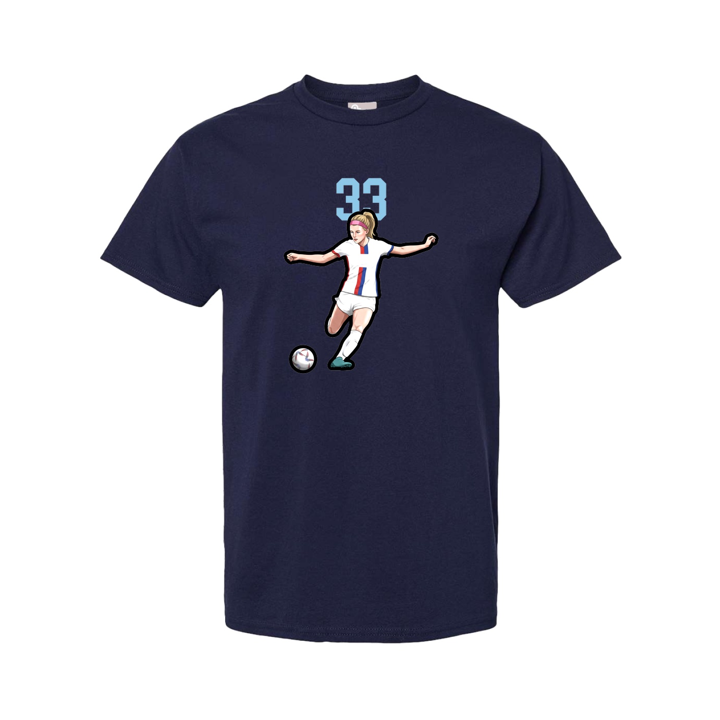 Youth Tee — Number Top in Navy