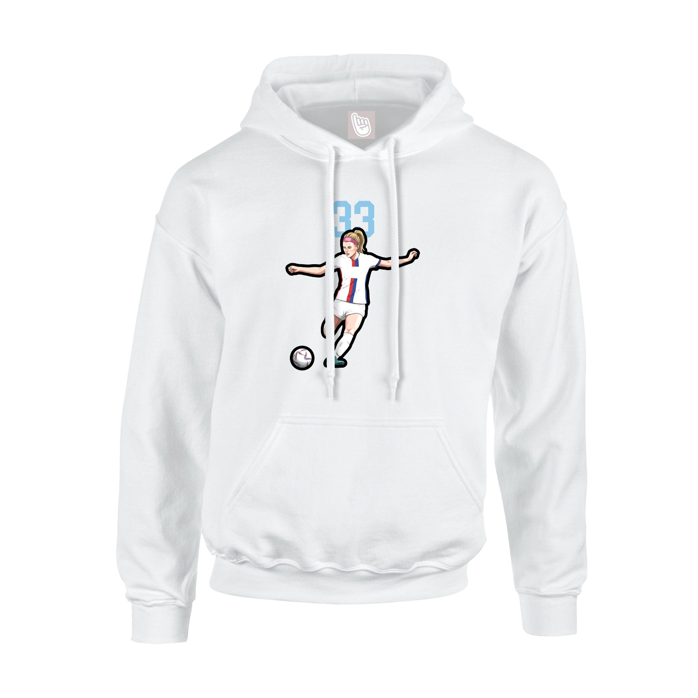Hoodie — Number Top in White