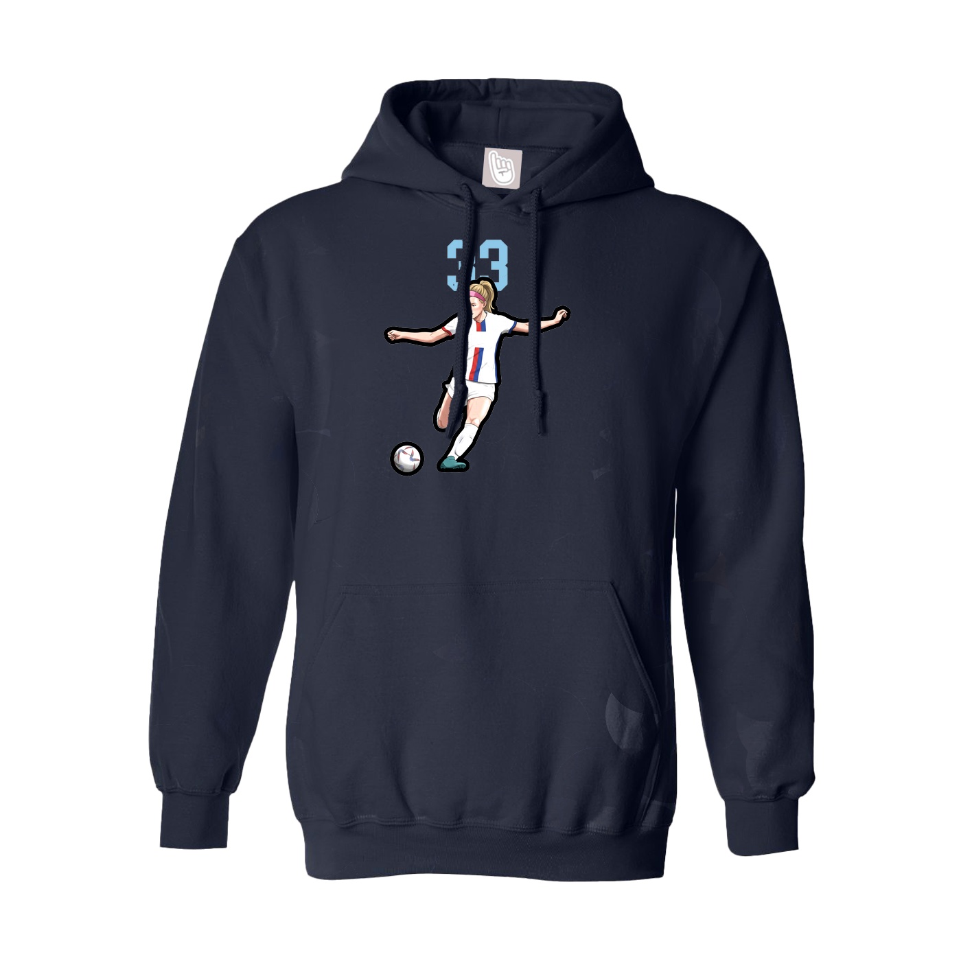 Youth Hoodie — Number Top in Navy