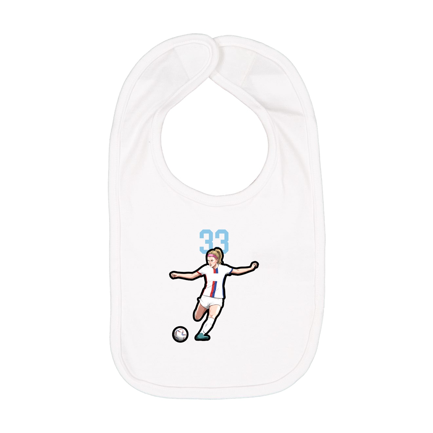 Infant Bib — Number Top in White