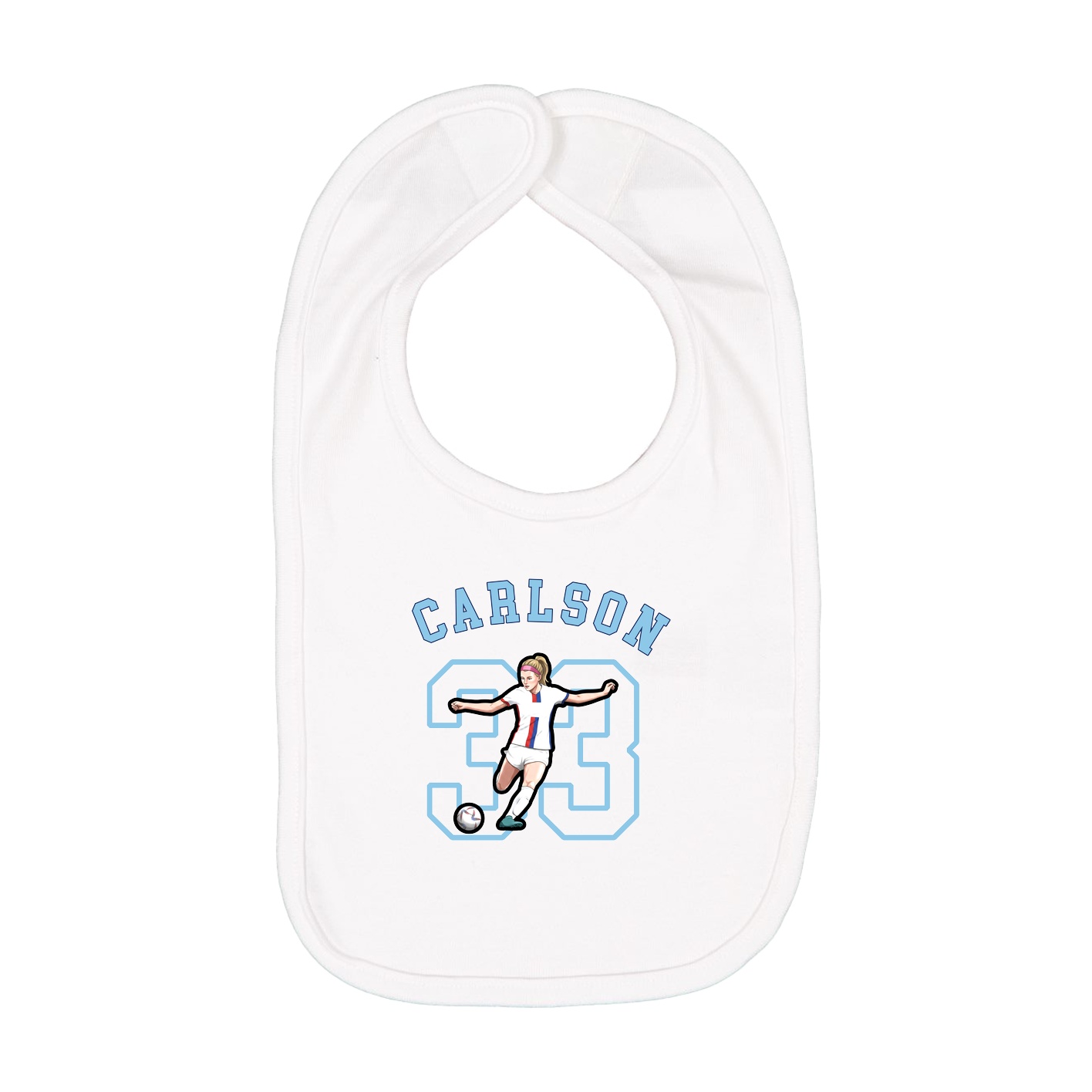 Infant Bib — Shirsey Arch in White