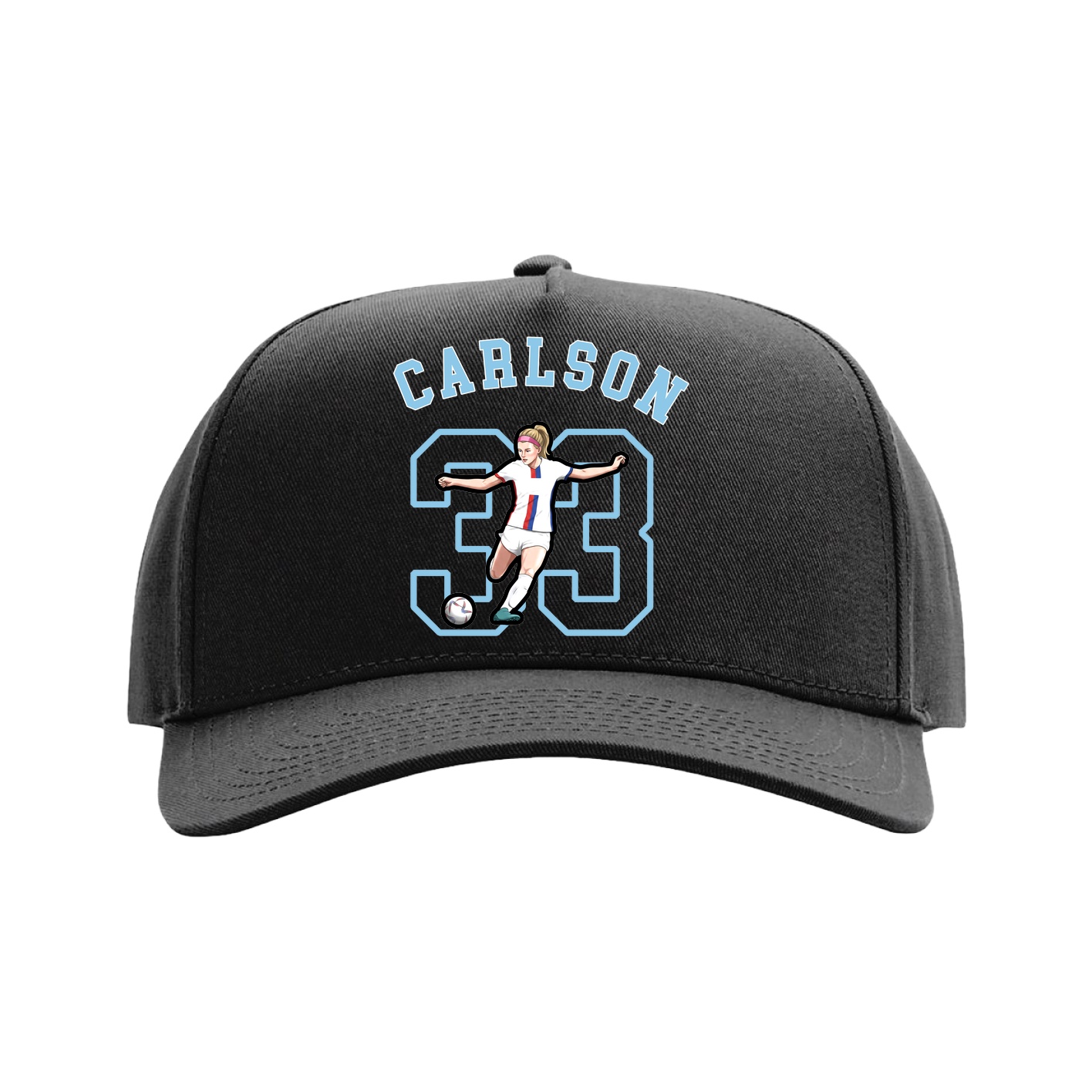 Full Fabric Five-Panel Champ Cap — Shirsey Arch in Black