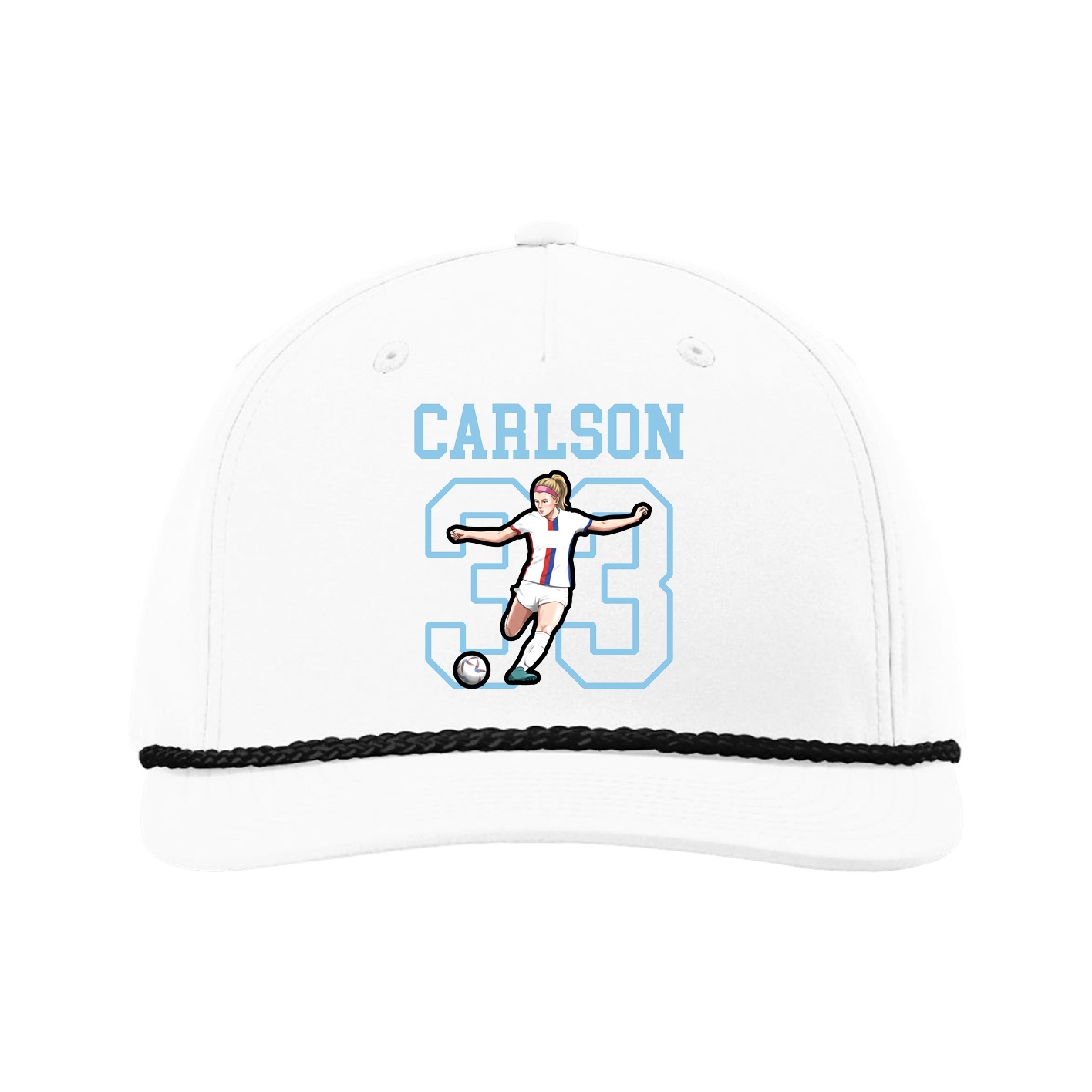 Five-Panel Classic Rope Cap — Shirsey in White