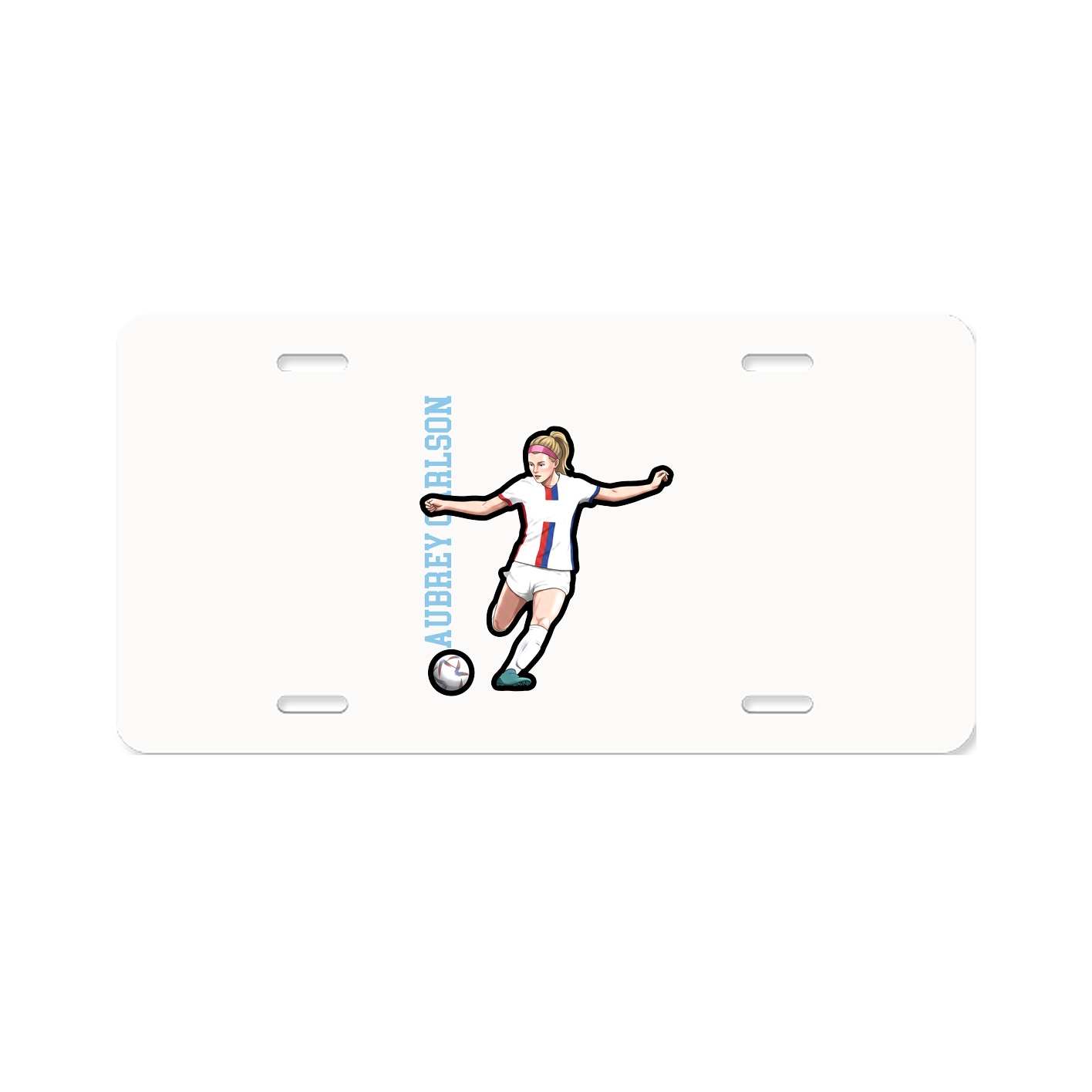 License Plate — Name Vertical in Classic