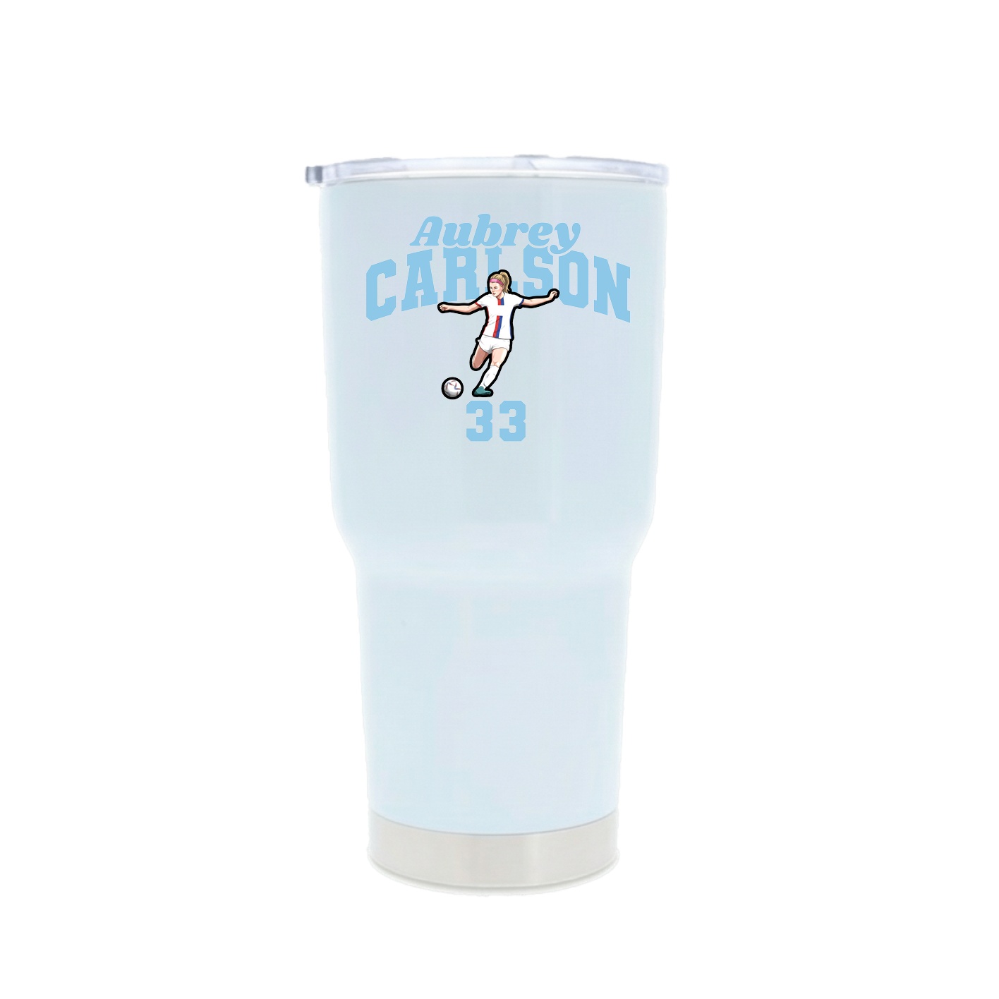 30oz Stainless Steel Tumbler — Signature Arch in White