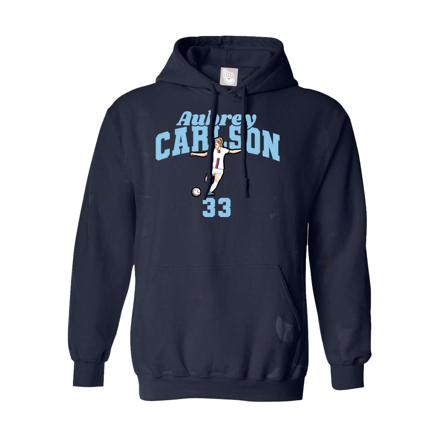 Youth Hoodie — Signature Arch in Navy