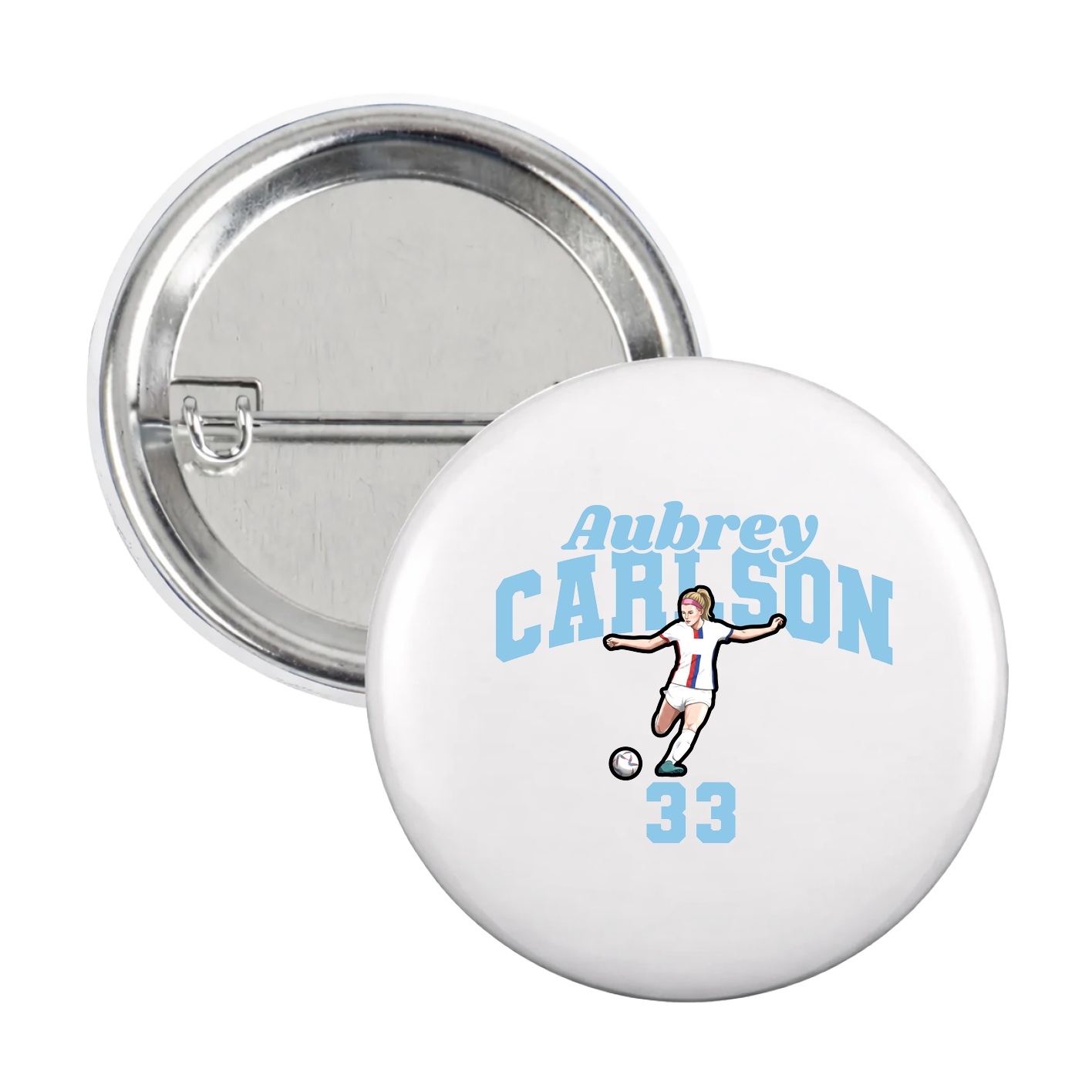 Game Day Button — Signature Arch in White