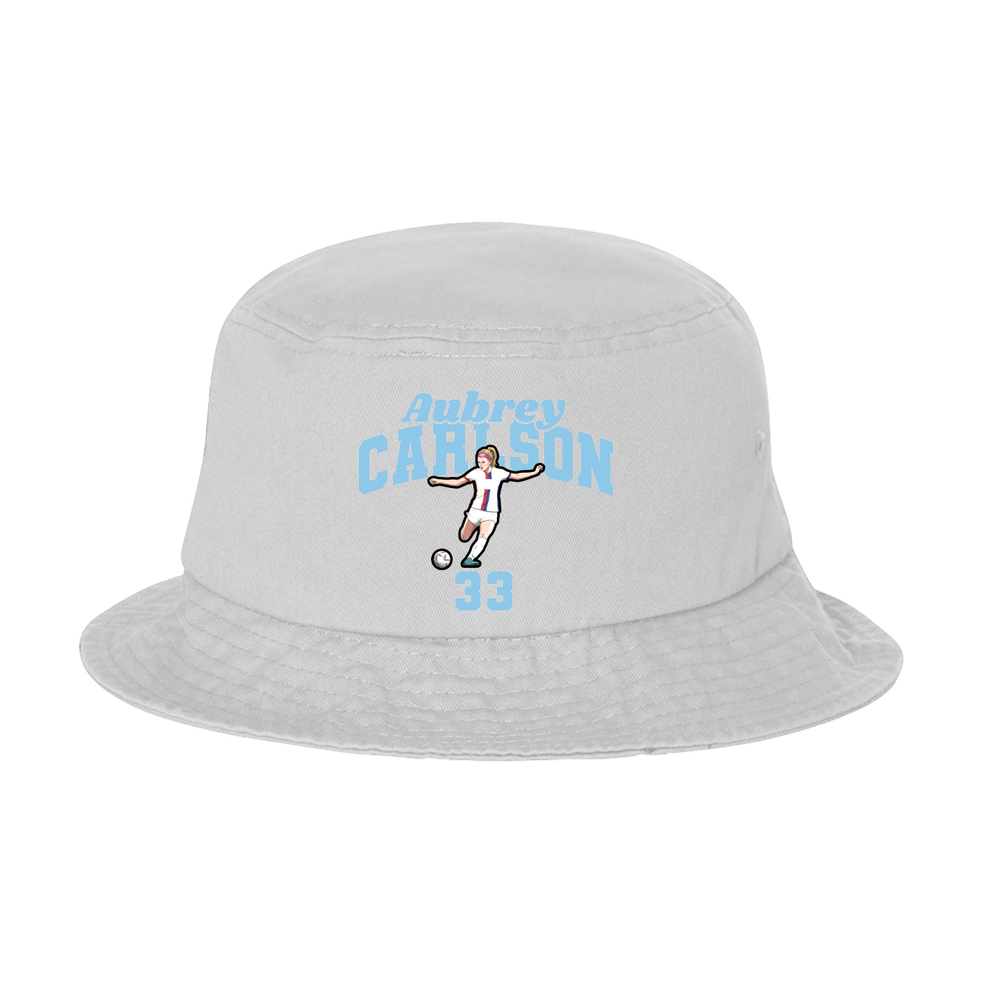 Bucket Cap — Signature Arch in White