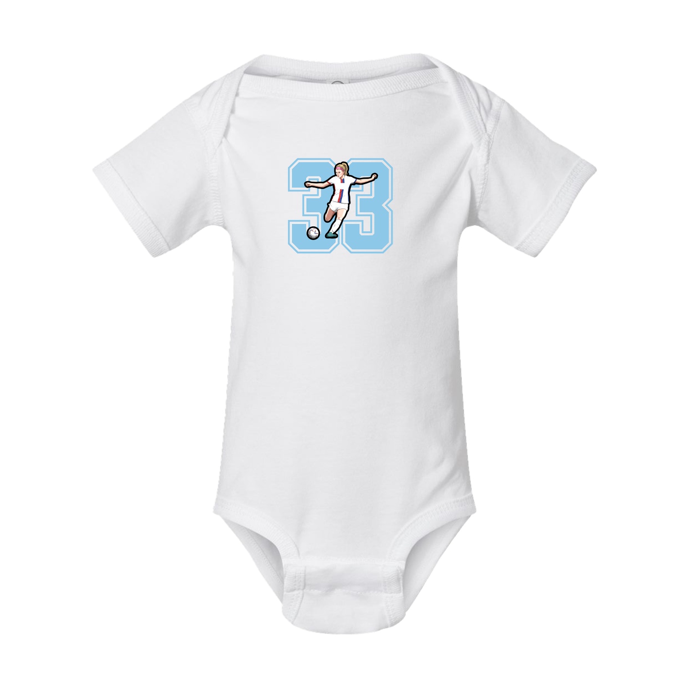 Baby Onesie — Number in White