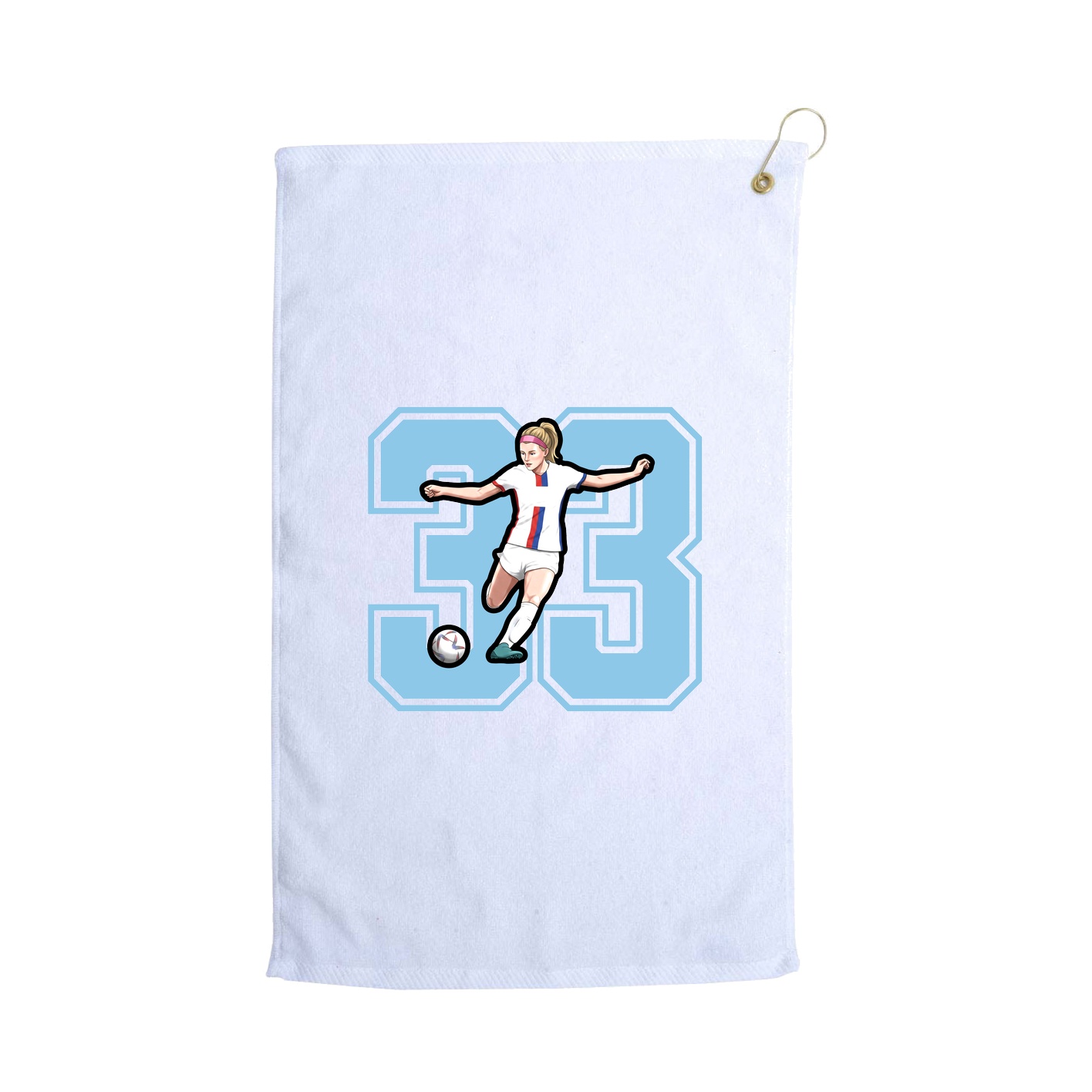 Golf Towel — Number in White