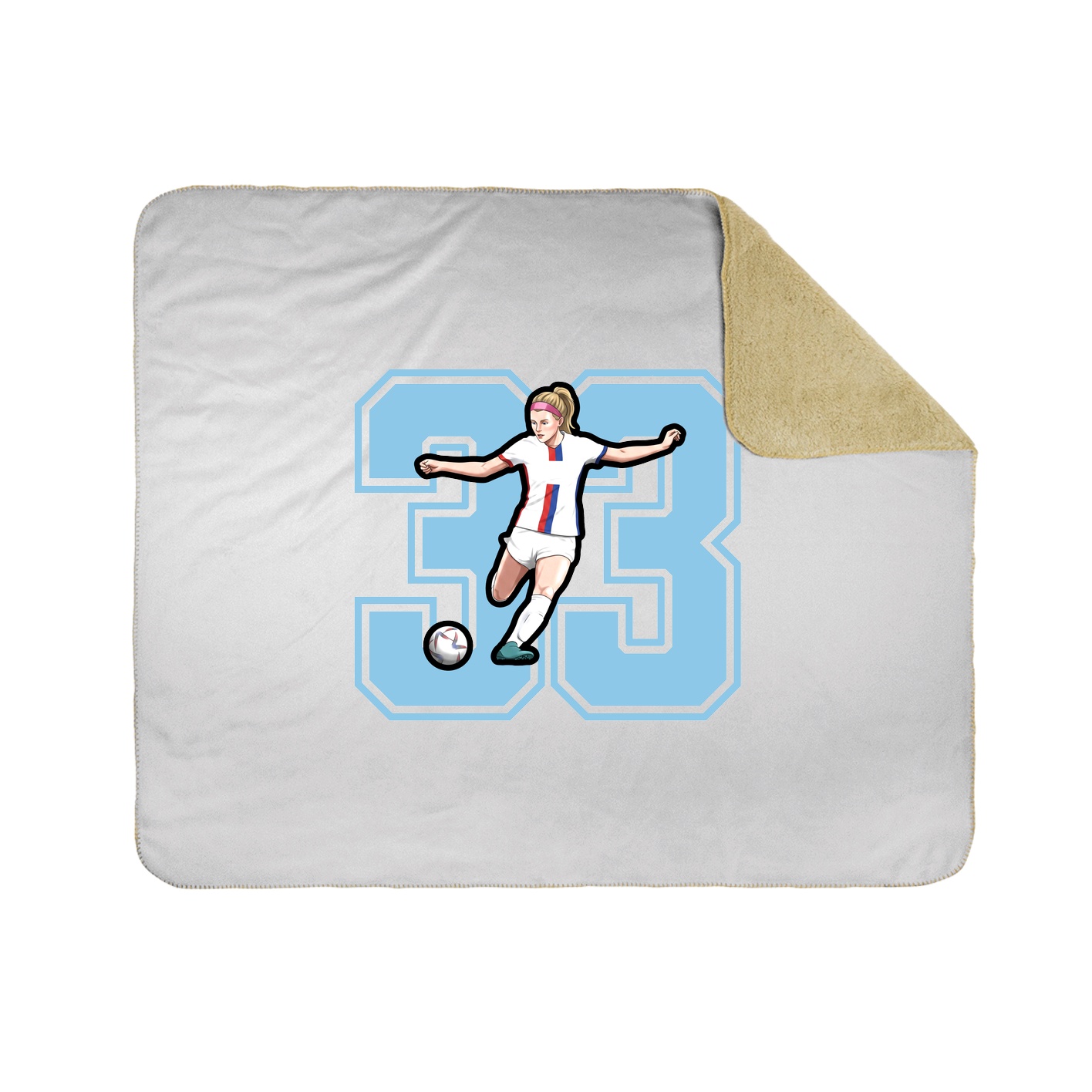 Throw Blanket — Number in White