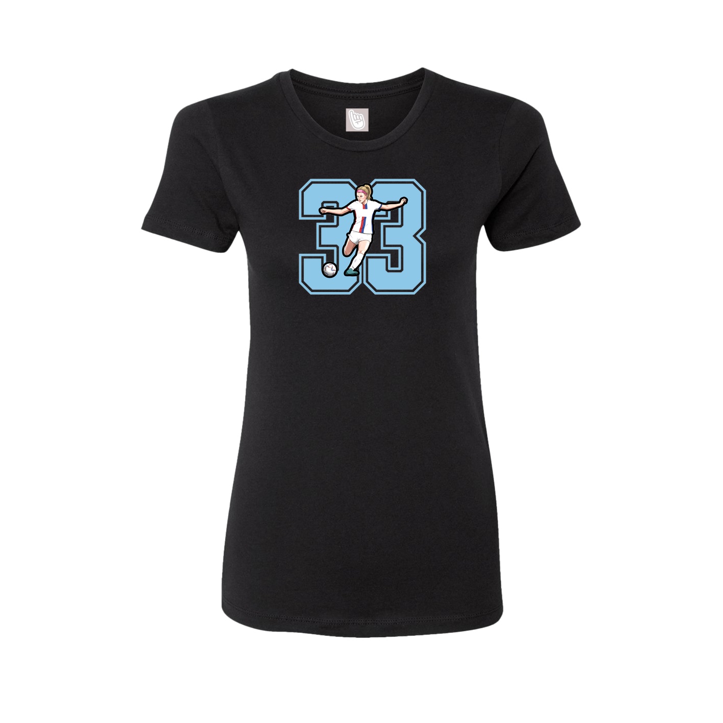 Womens Tee — Number in Black
