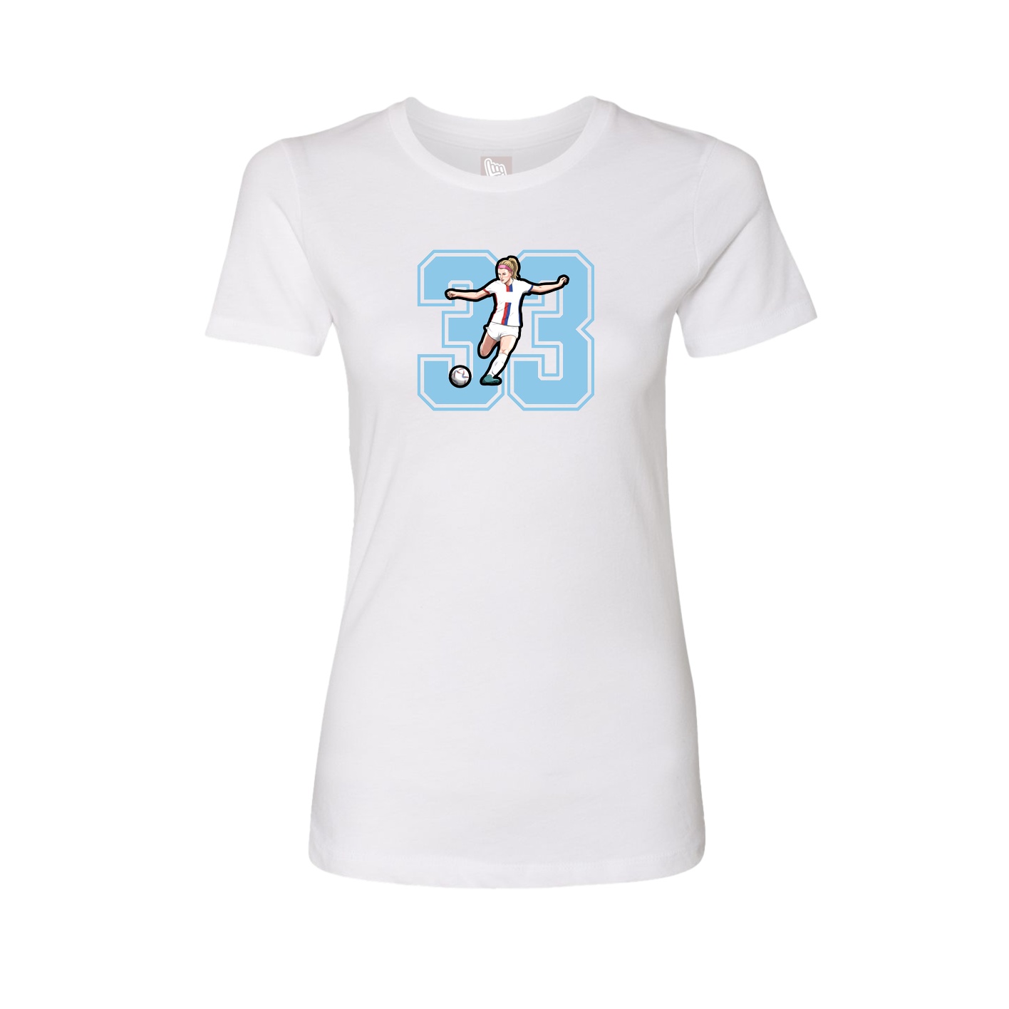 Womens Tee — Number in White