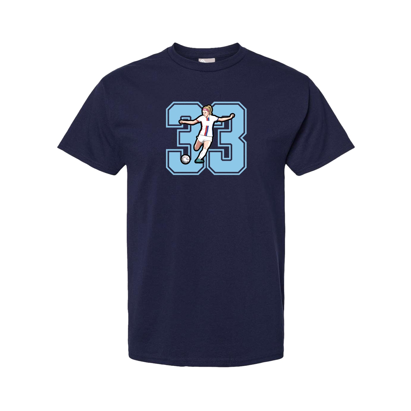 Youth Tee — Number in Navy