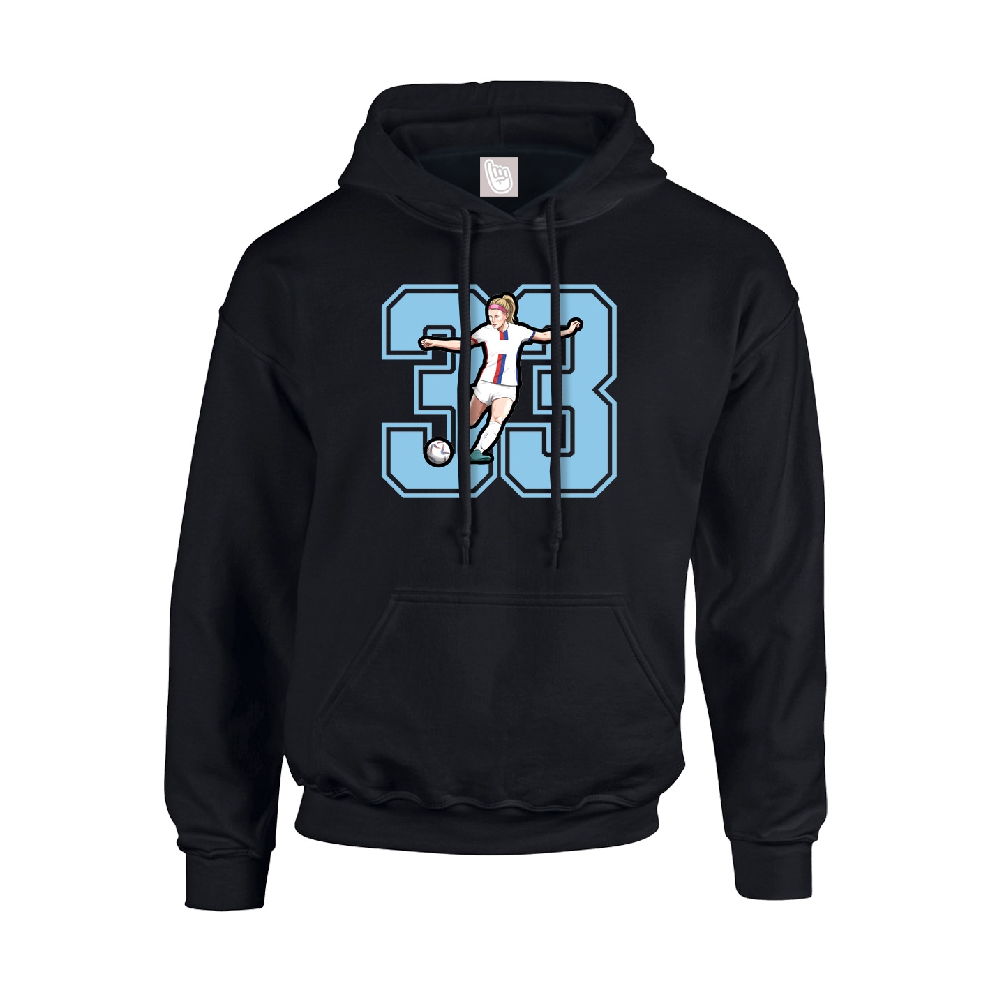 Hoodie — Number in Black