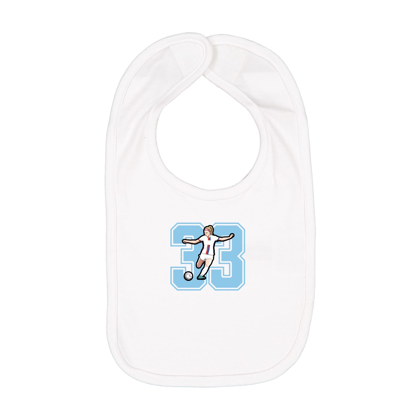 Infant Bib — Number in White
