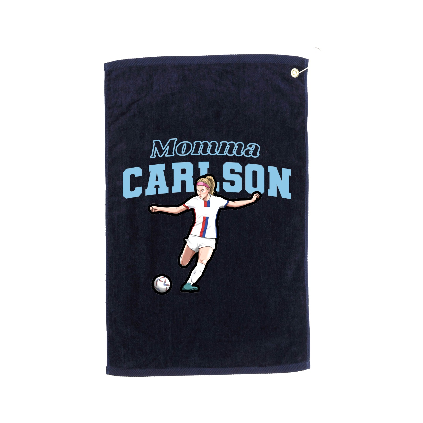 Golf Towel — Mothers Day Block in Navy