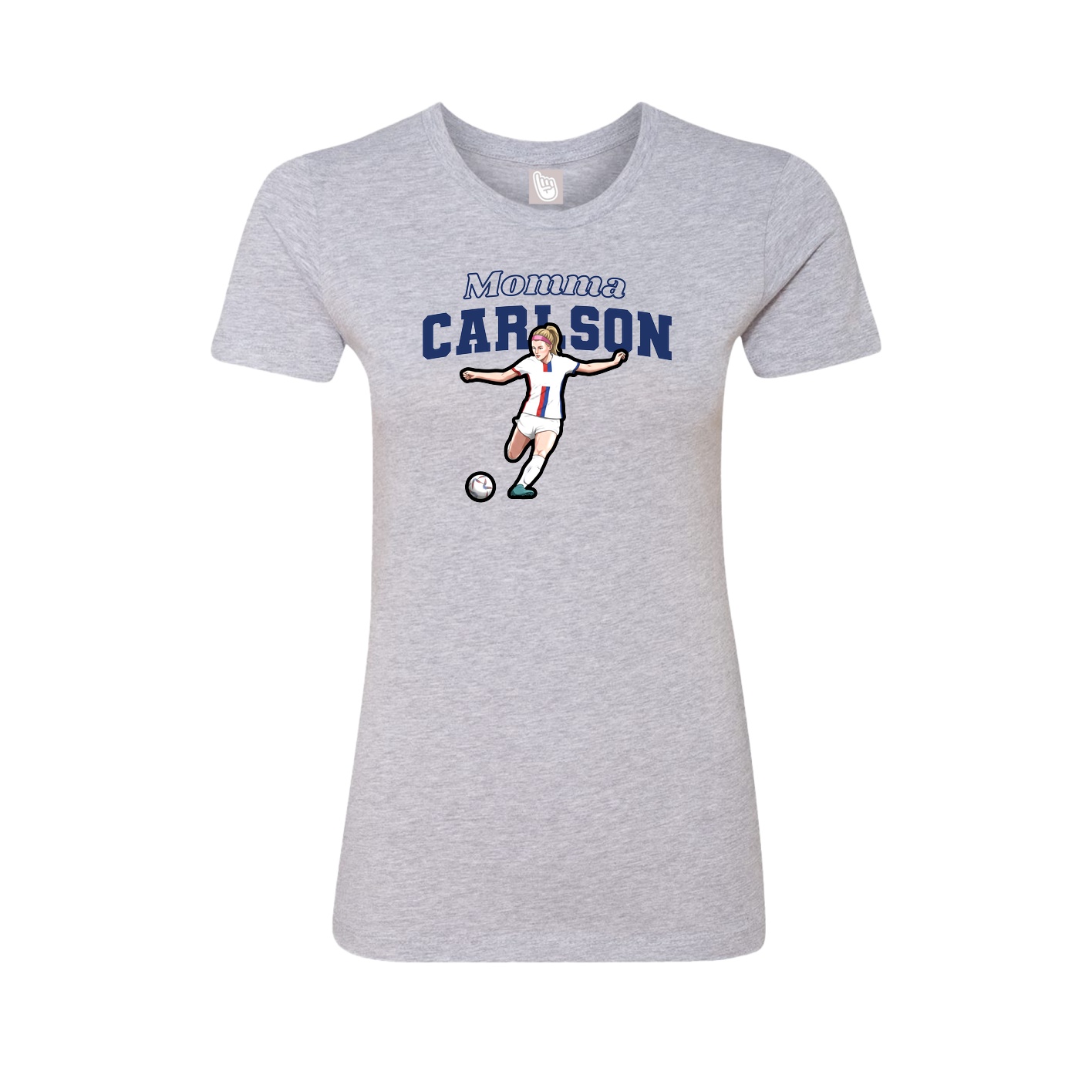 Womens Tee — Mothers Day Block in Grey