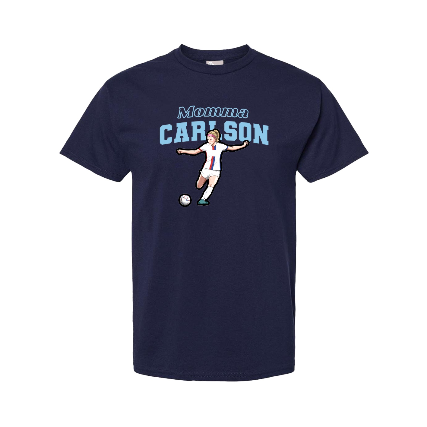 Youth Tee — Mothers Day Block in Navy