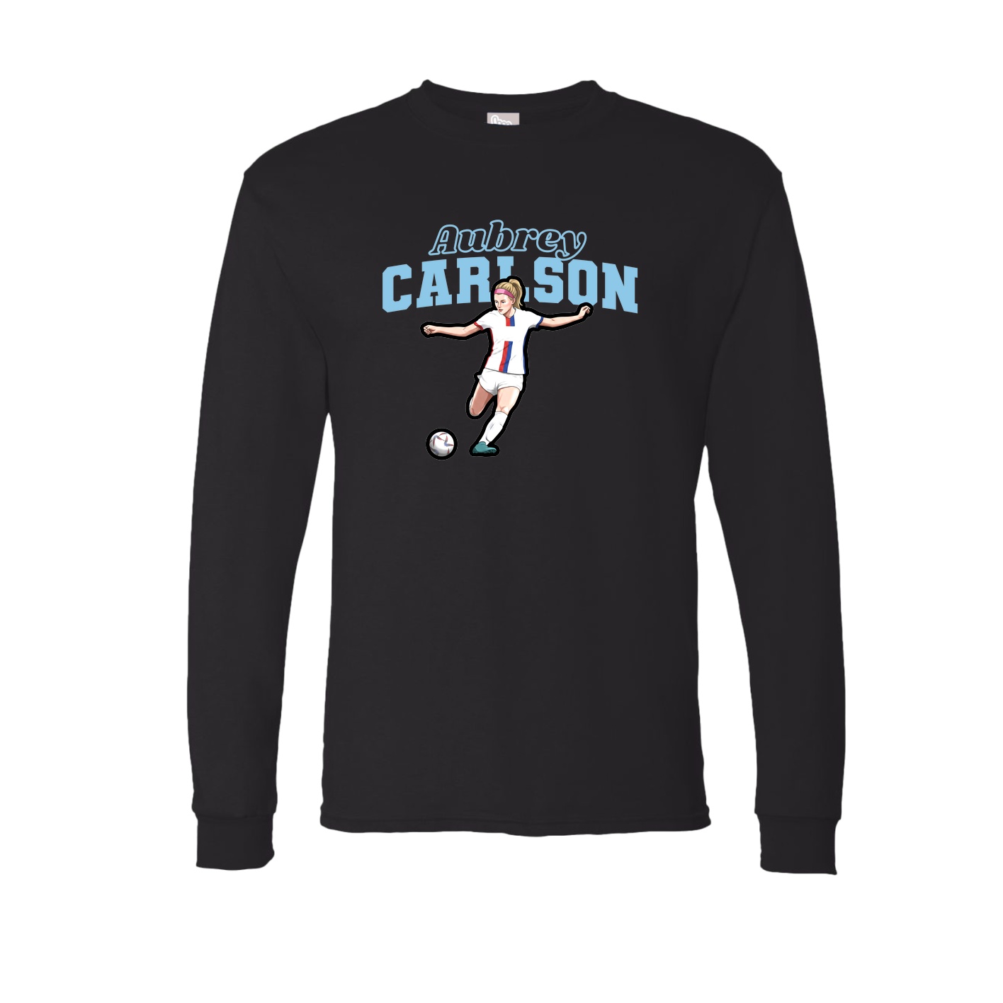 Long Sleeve Tee — Name Arch in Black
