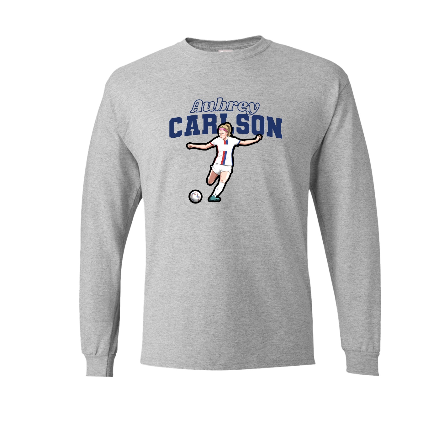 Long Sleeve Tee — Name Arch in Grey