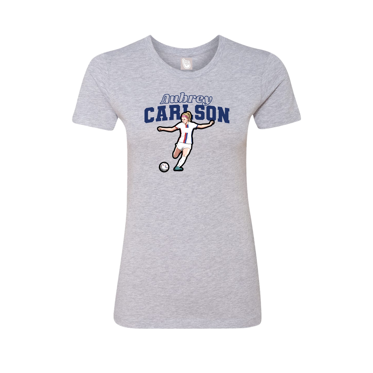 Womens Tee — Name Arch in Grey