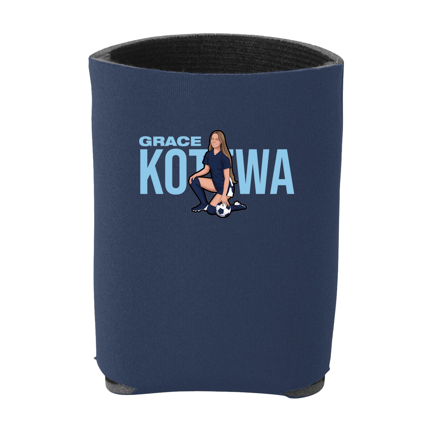 Can Holder — Player Name in Navy
