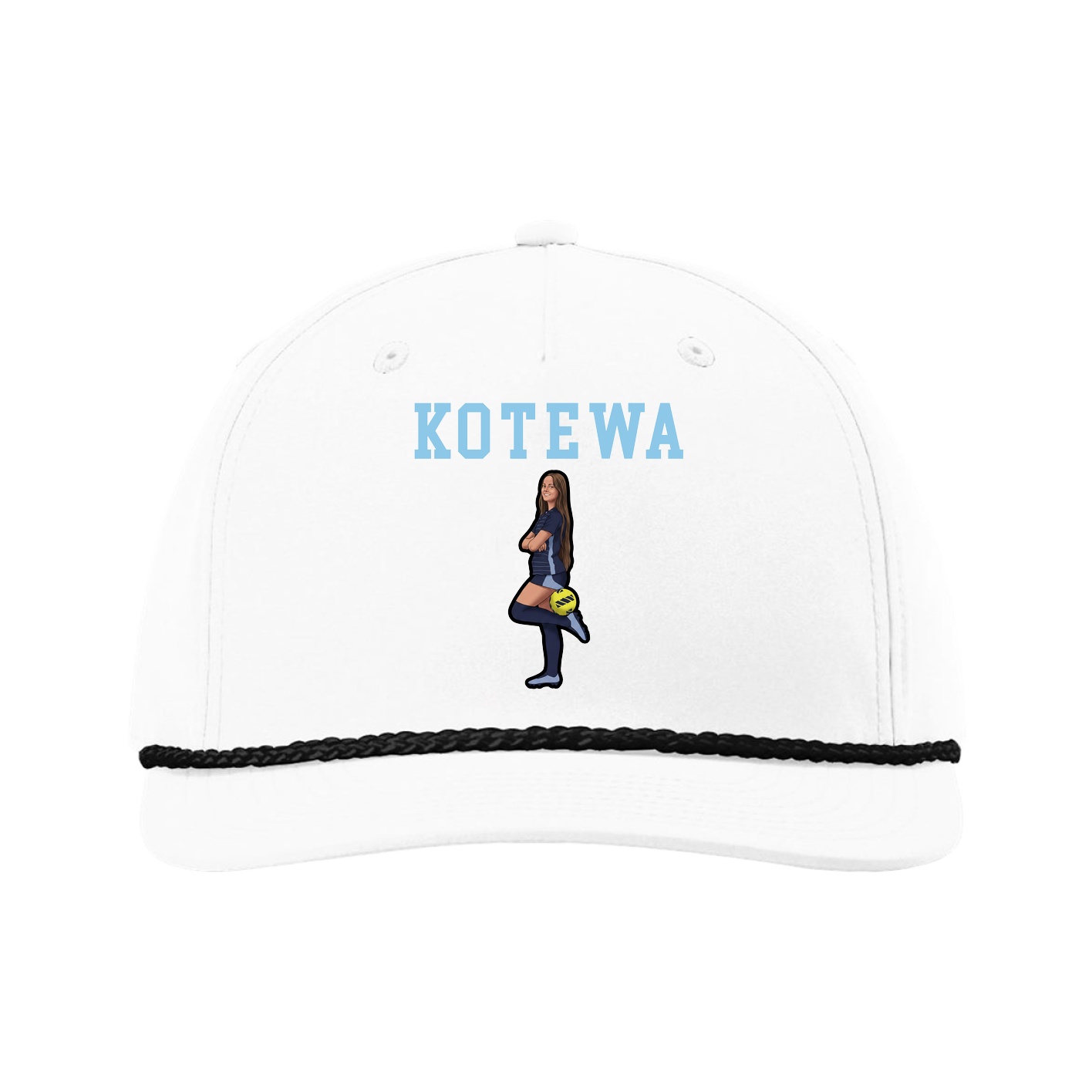 Five-Panel Classic Rope Cap — Shirsey in White