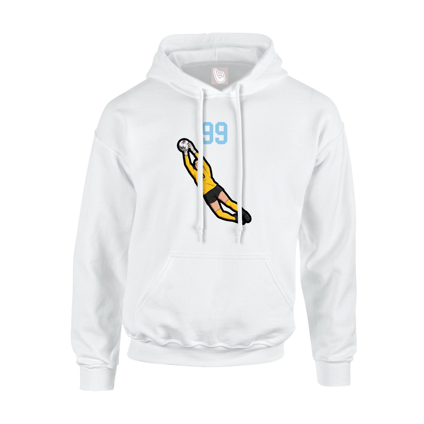 Hoodie — Number Top in White
