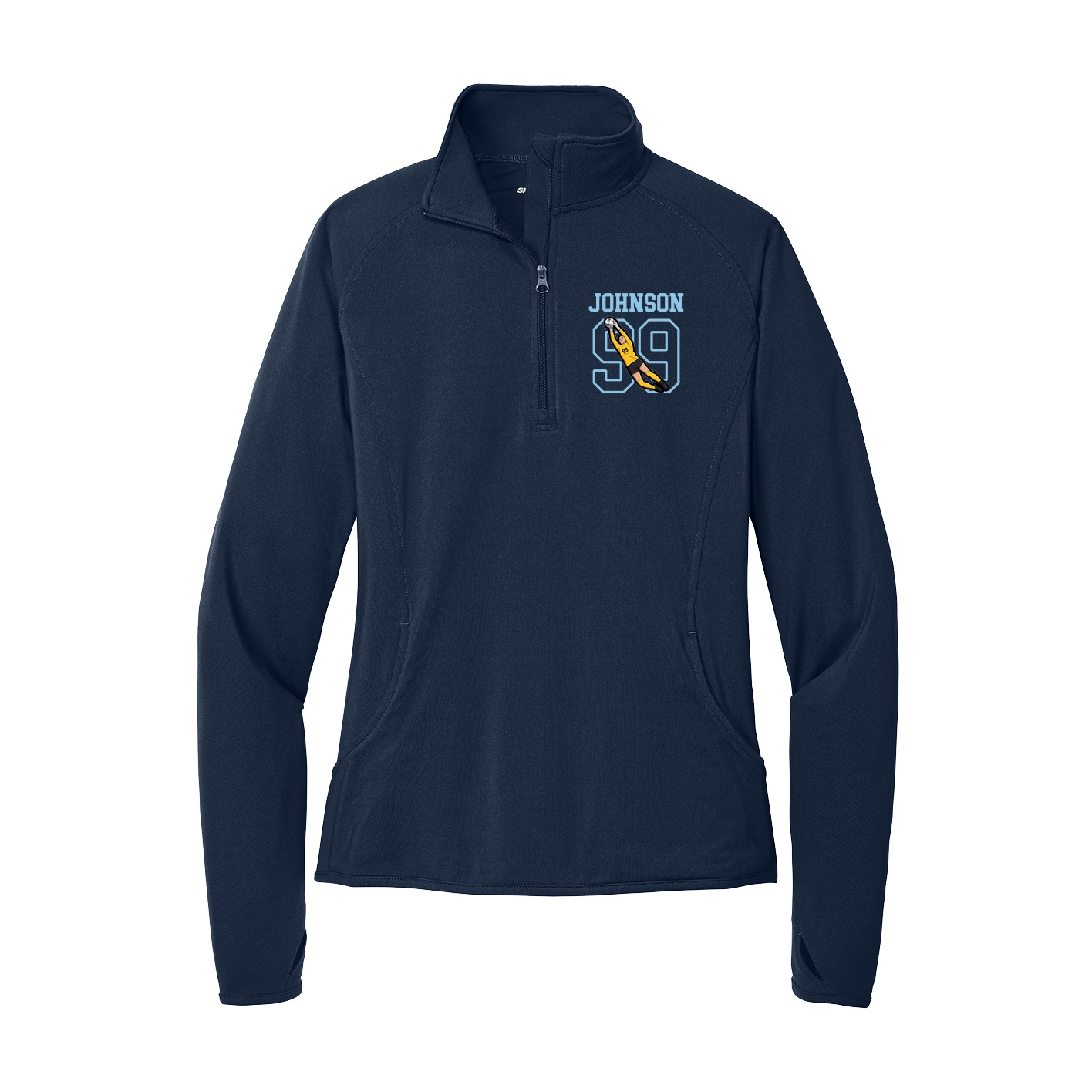 Women's Q-Zip Pullover — Shirsey in Navy