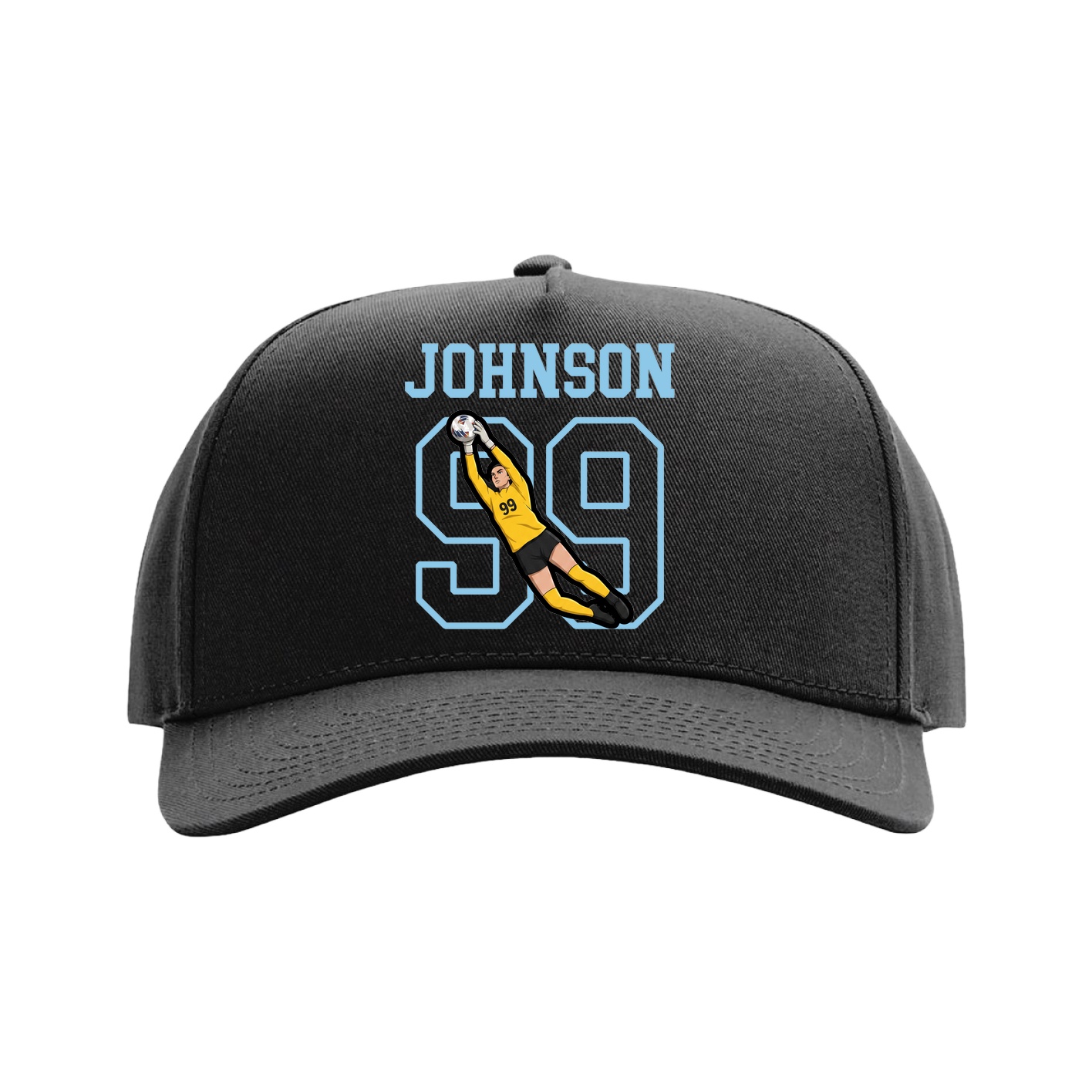 Full Fabric Five-Panel Champ Cap — Shirsey in Black