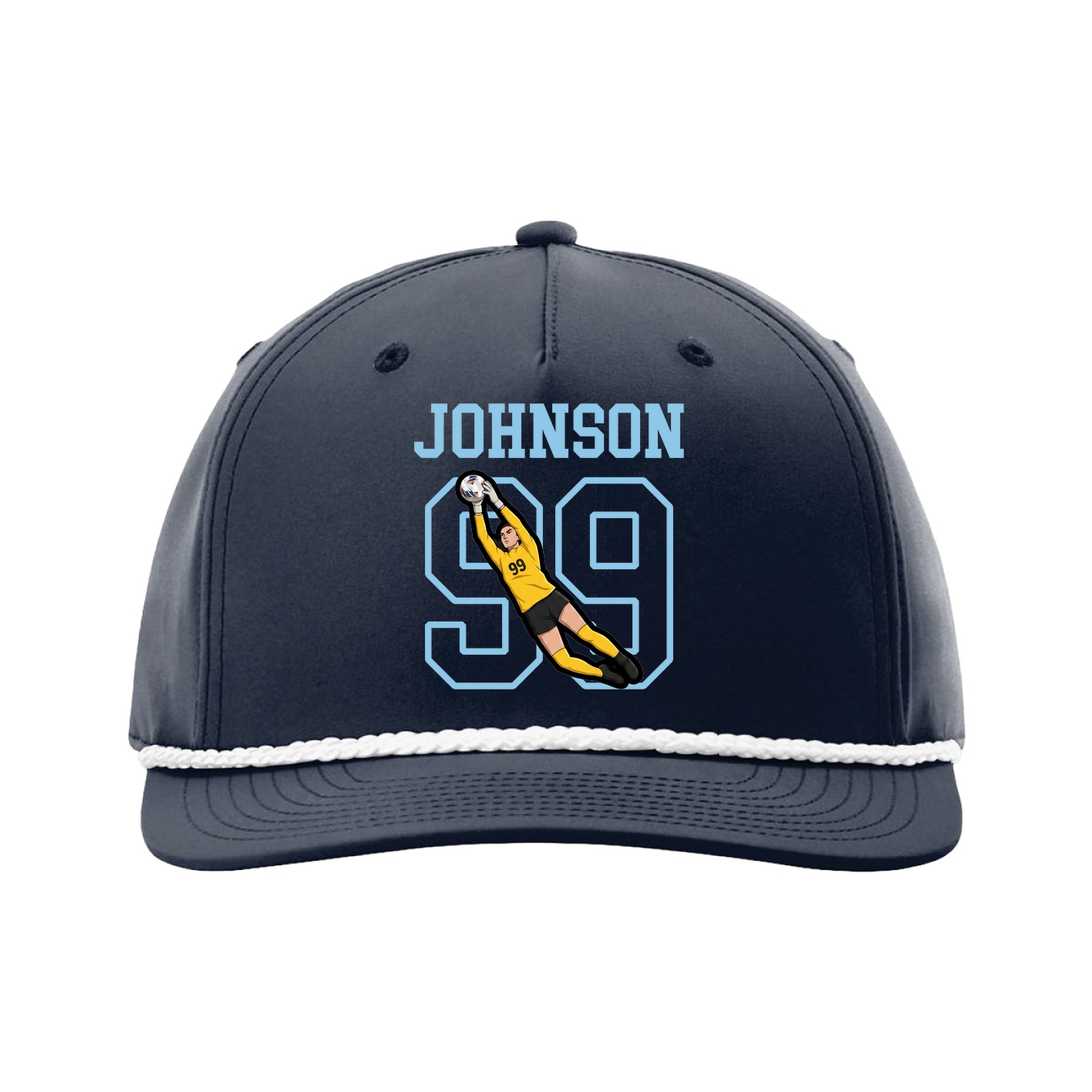 Five-Panel Classic Rope Cap — Shirsey in Navy