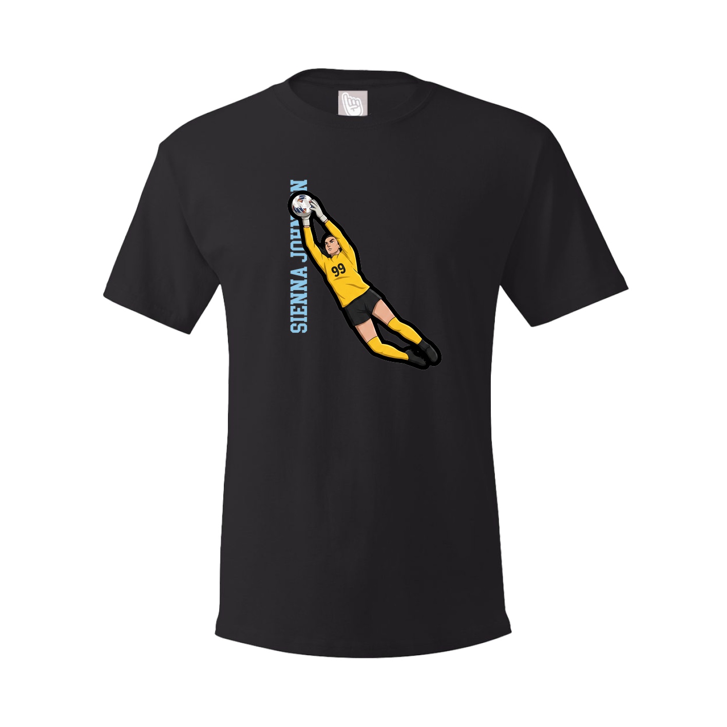Youth Tee — Name Vertical in Black