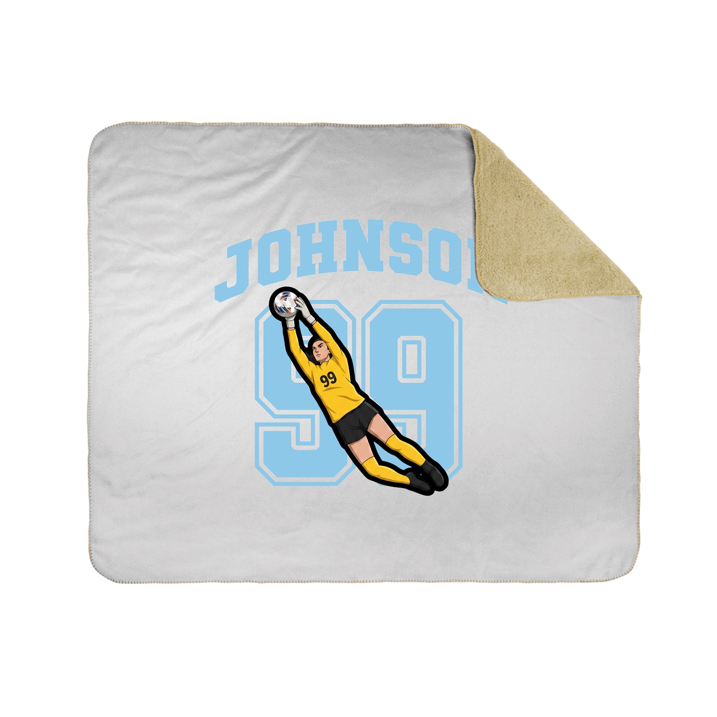 Throw Blanket — Number in White