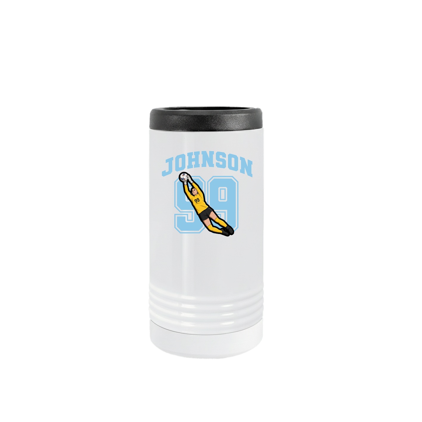 Slim Beverage Holder — Number in White